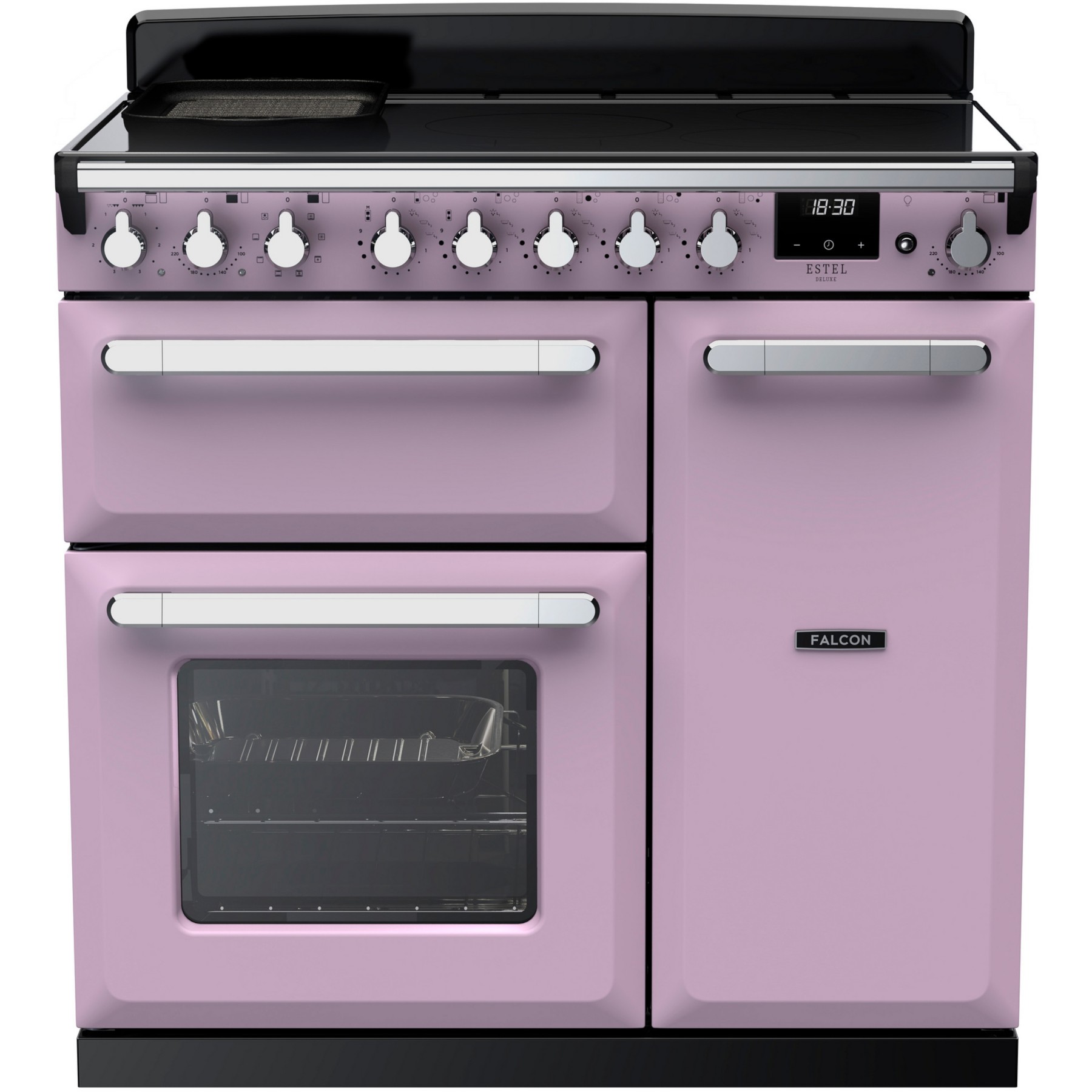 Piano de cuisson induction FALCON ESTEL DELUXE TAB IND 90 CM PARME CHROME