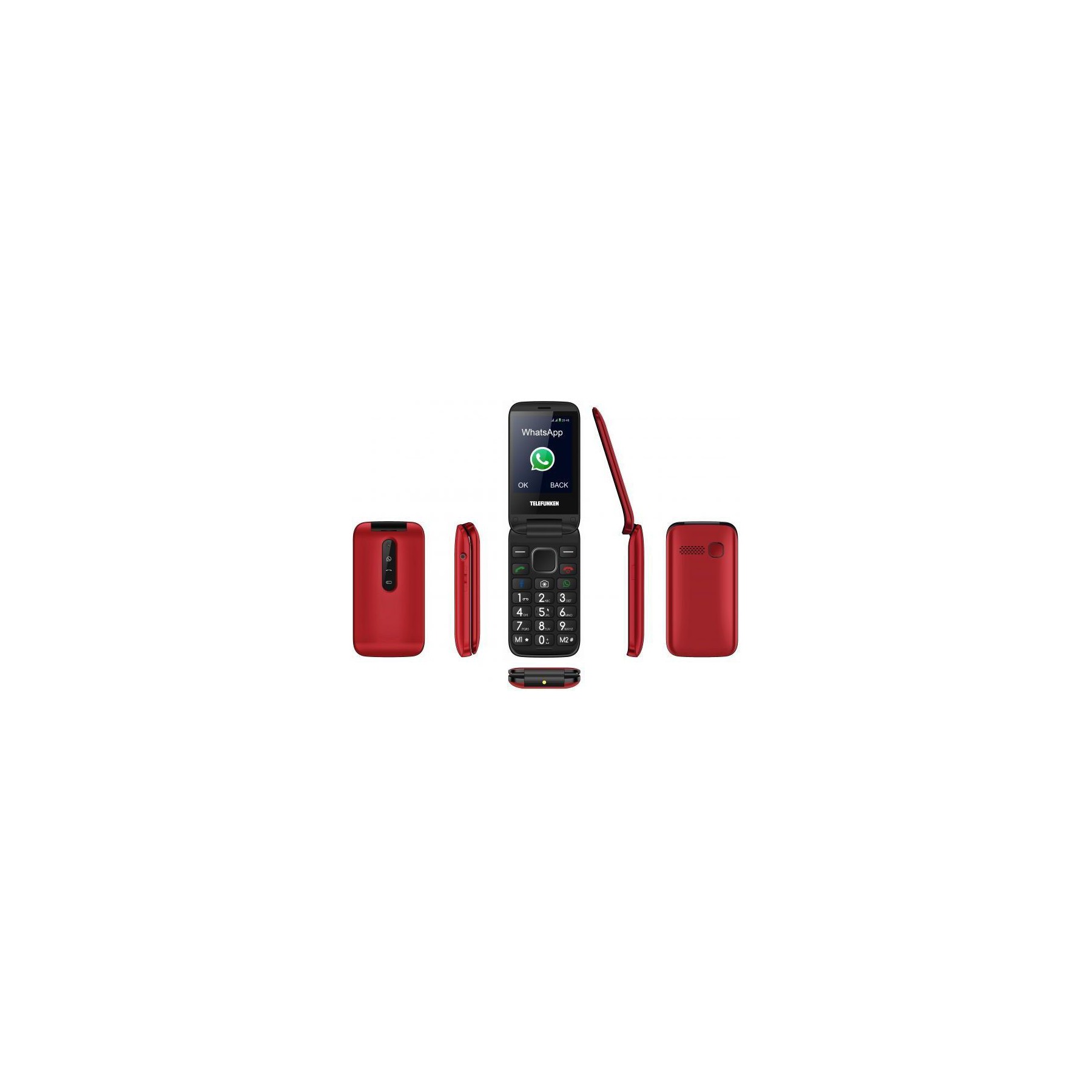 Smartphone senior TELEFUNKEN Téléphone portable à clapet avec Faceboo