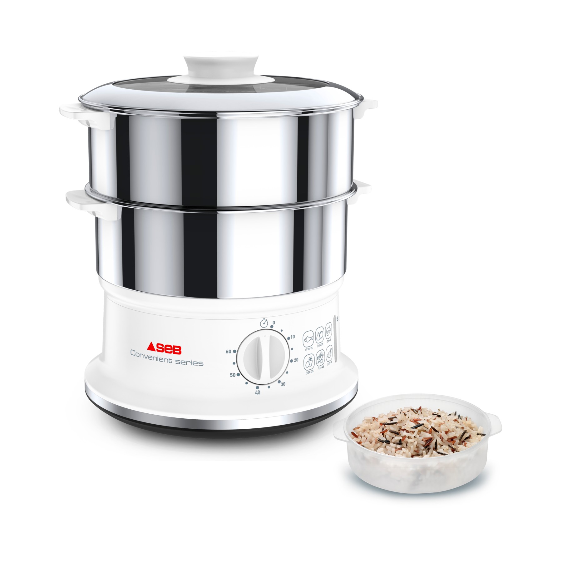Cuiseur vapeur SEB 2 bols Inox VC145100