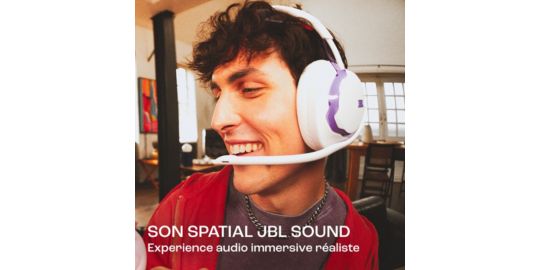 Casque gamer JBL Quantum 650 Blanc Orange