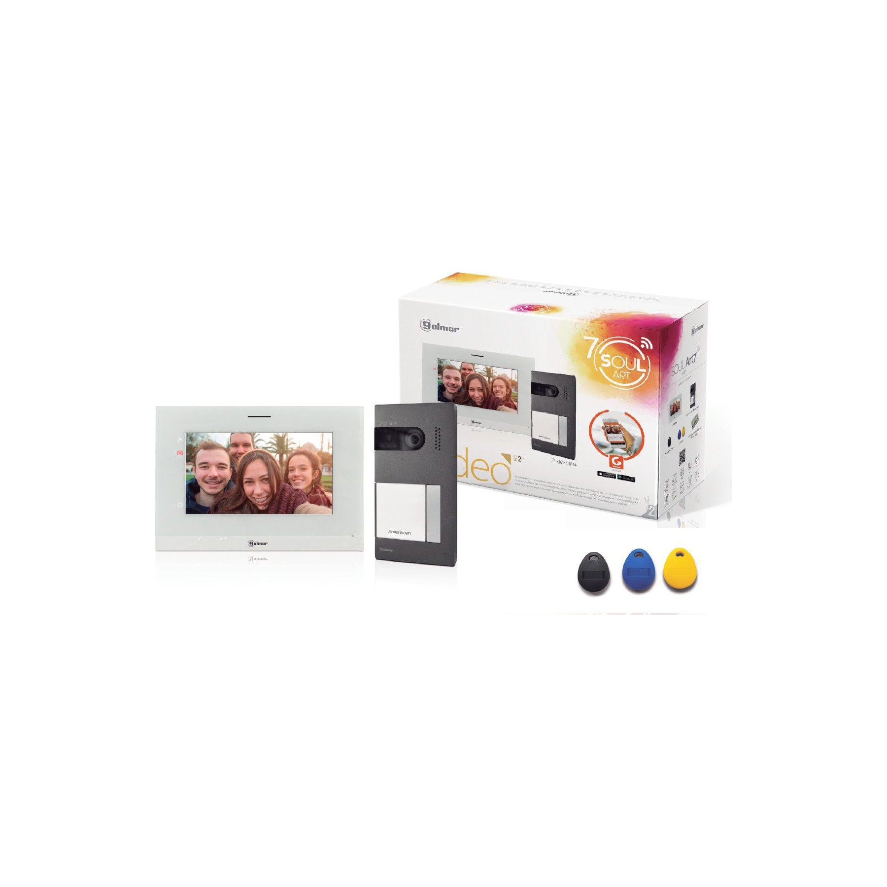 Visiophone GOLMAR Kit interphone vidéo SOUL GS5110/ART7W