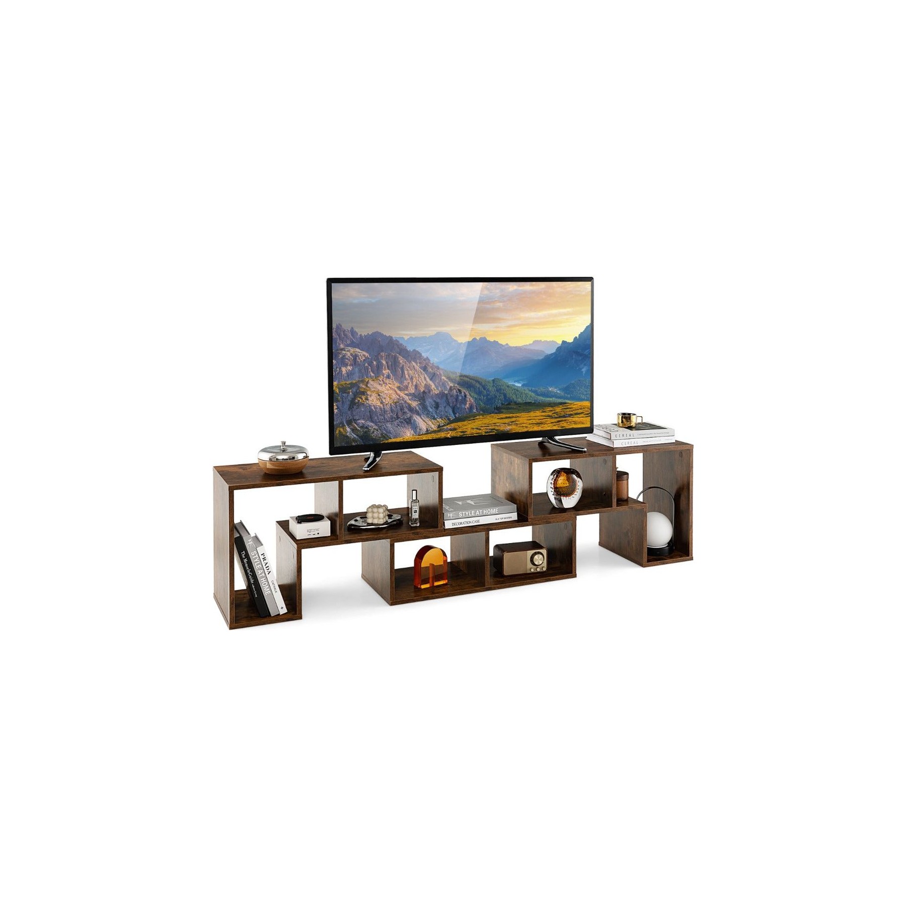 Meuble TV HELLOSHOP26 Meuble TV de rangement 134-180 x 30,5 x