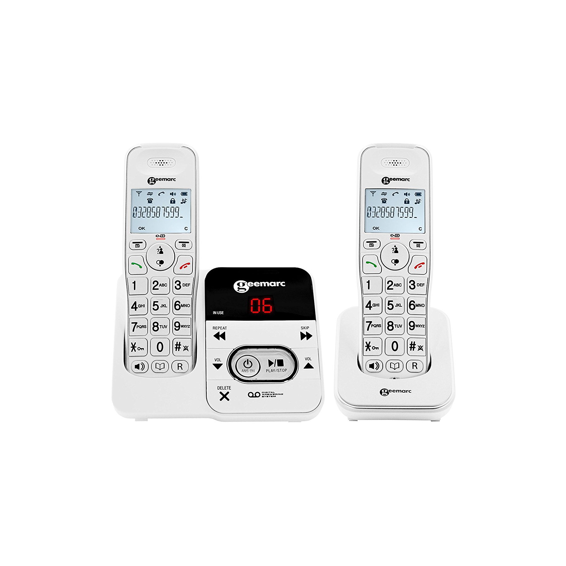 Téléphone sans fil GEEMARC Amplidect 295-2 Blanc
