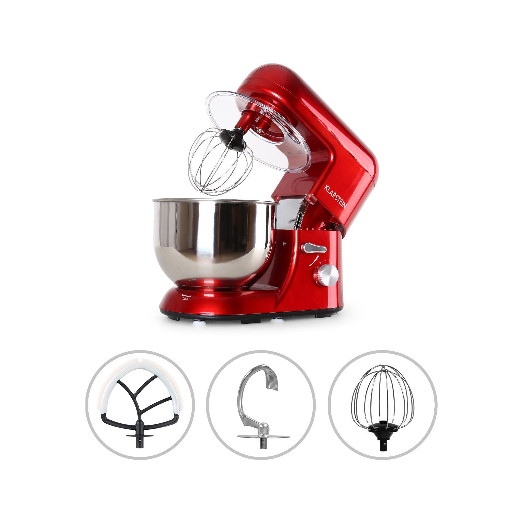 Robot pâtissier KLARSTEIN Bella 2000W 5L Rouge Reconditionné
