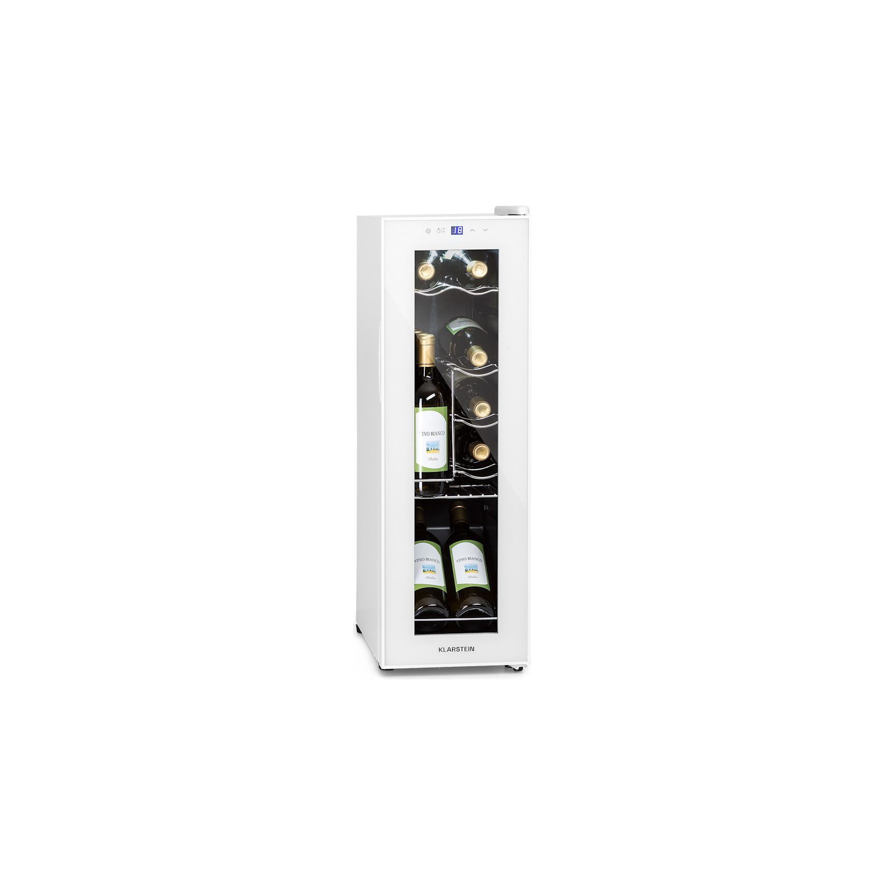 Cave à vin de service KLARSTEIN Shiraz 12 Slim Uno - Blanc