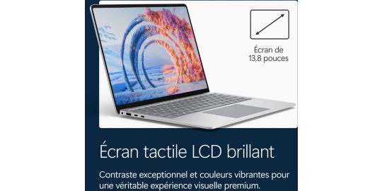 Ordinateur portable MICROSOFT SURFACE LAPTOP 8e PLATINE 13,8" Tactile Snapdragon X plus 16 Go RAM LPDDR5x SSD 512 Go Copilot+PC