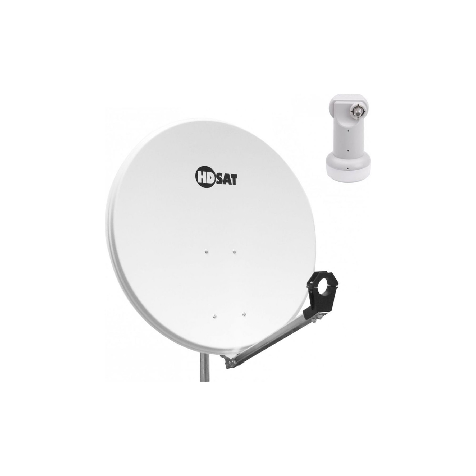 Antenne parabolique HDSAT Pack Parabole Satellite Acier 80cm + Lnb