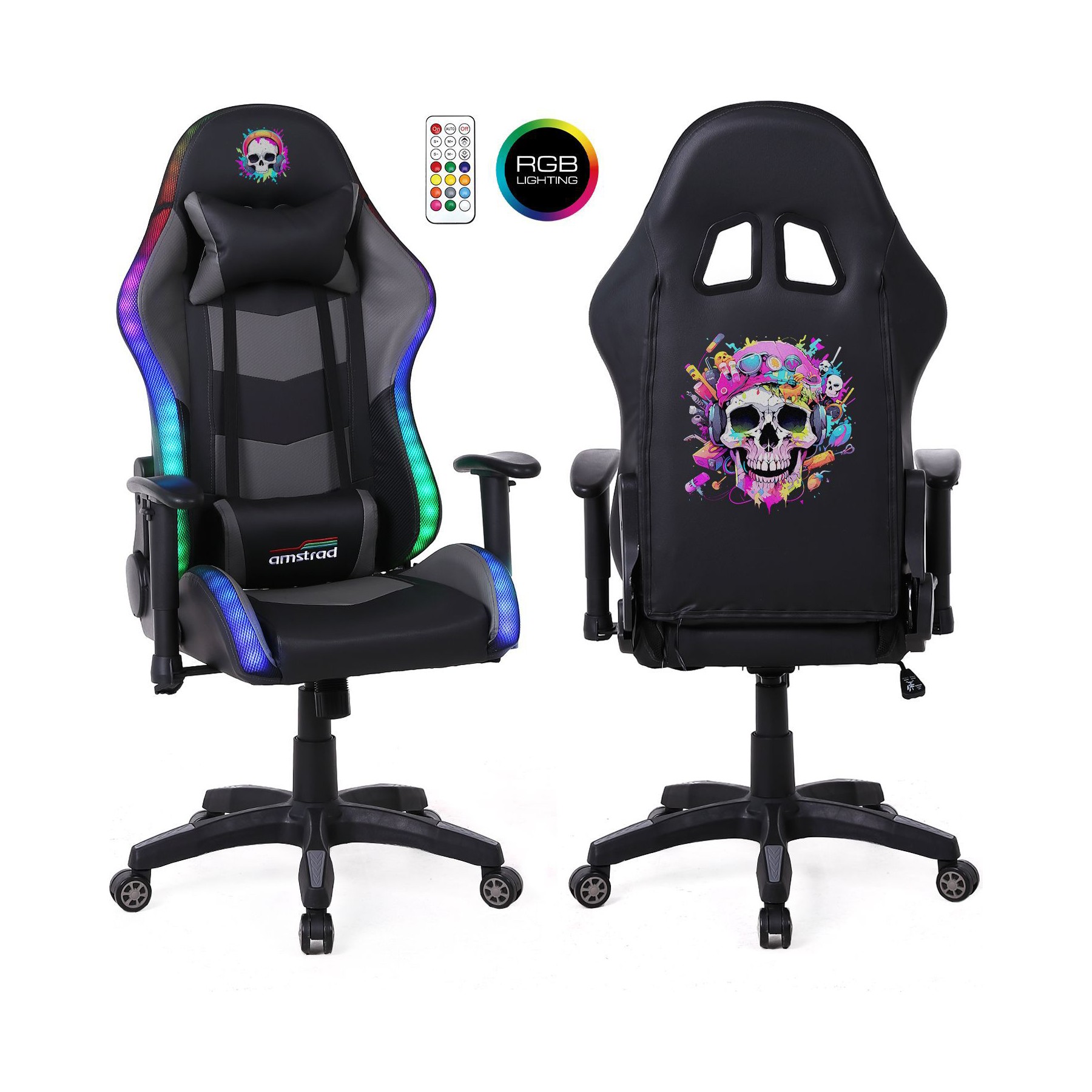 Chaise gaming AMSTRAD ELITE-LED-ACID