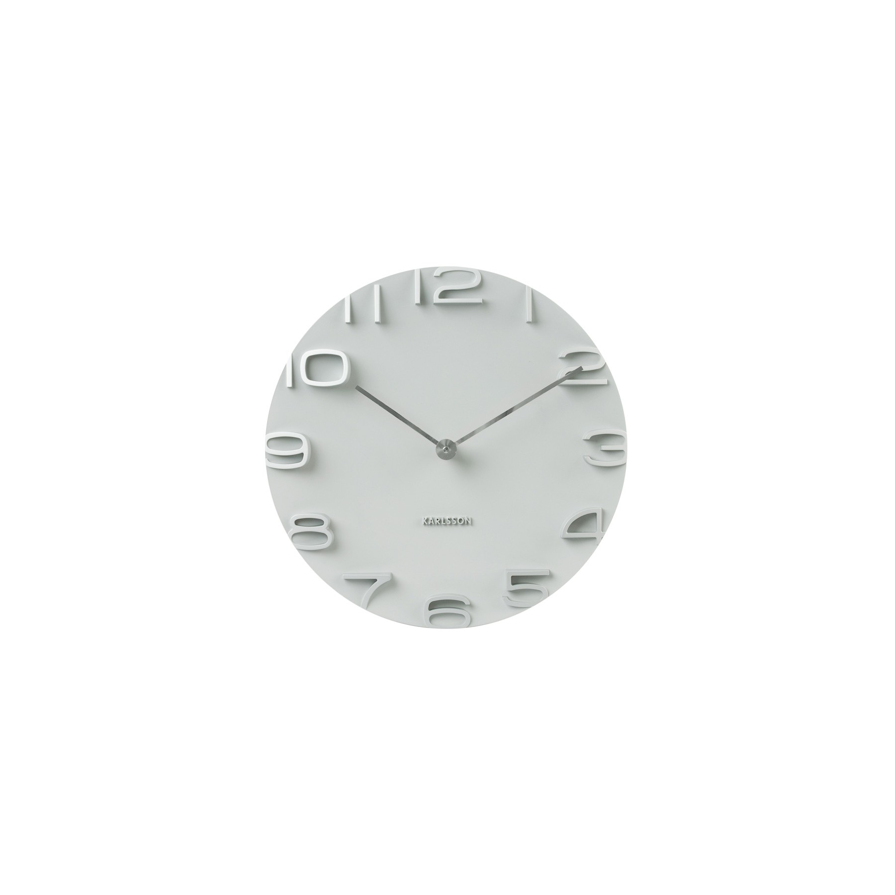 Horloge KARLSSON Edge blanc & chrome Ø42cm