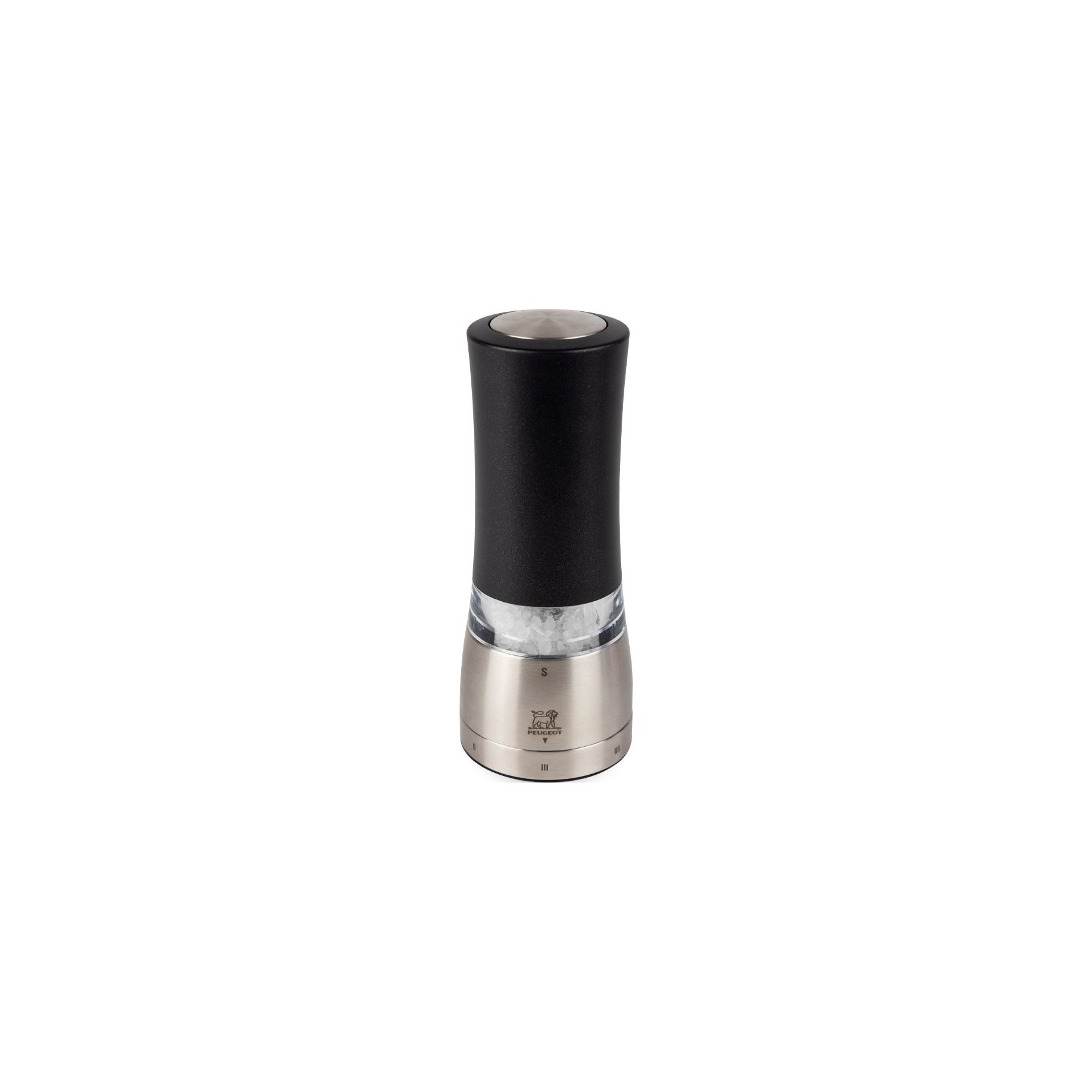 Moulin à sel PEUGEOT Daman Electrique Métal Noir irisé 16cm