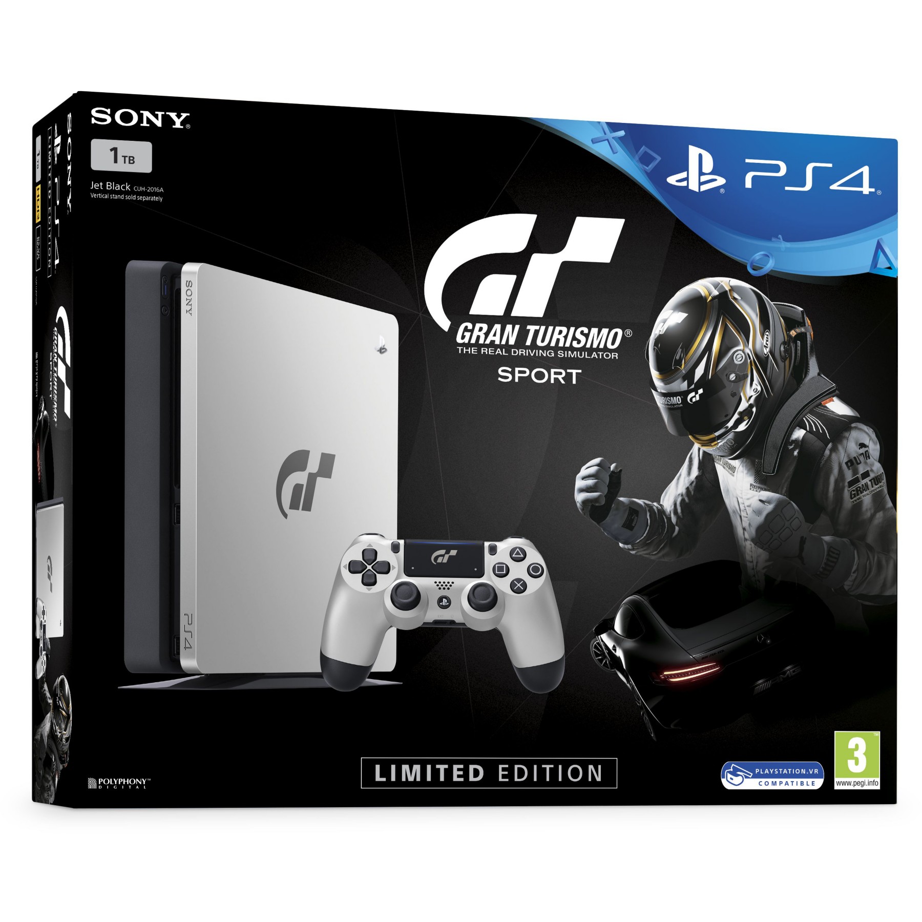 Console SONY Slim 1To Silver + Gran Turismo Reconditionné