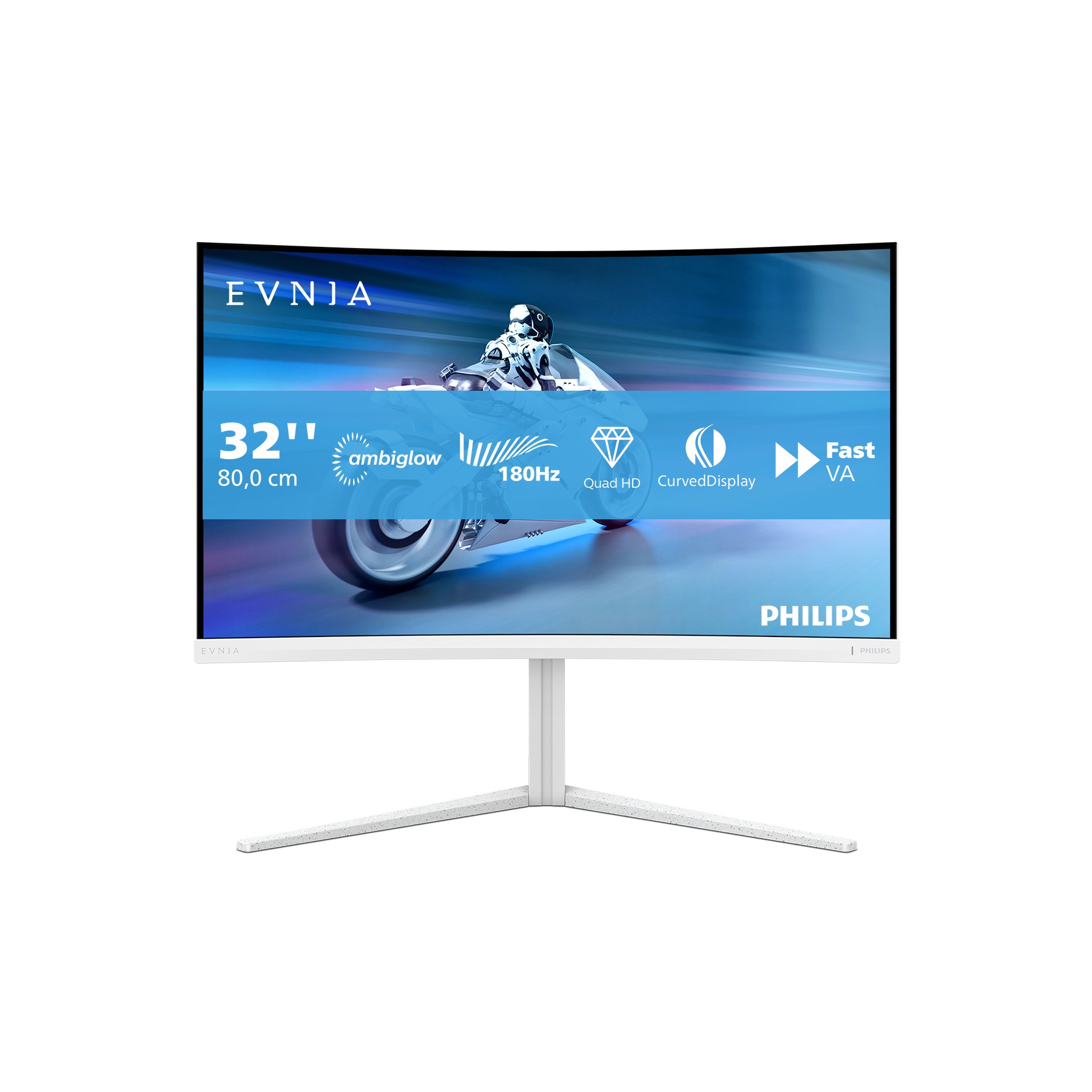 Ecran PC Gamer PHILIPS Evnia 32M2C5501 32" Incurvé 1500R QHD 180Hz Fast VA HDR10 Ambiglow