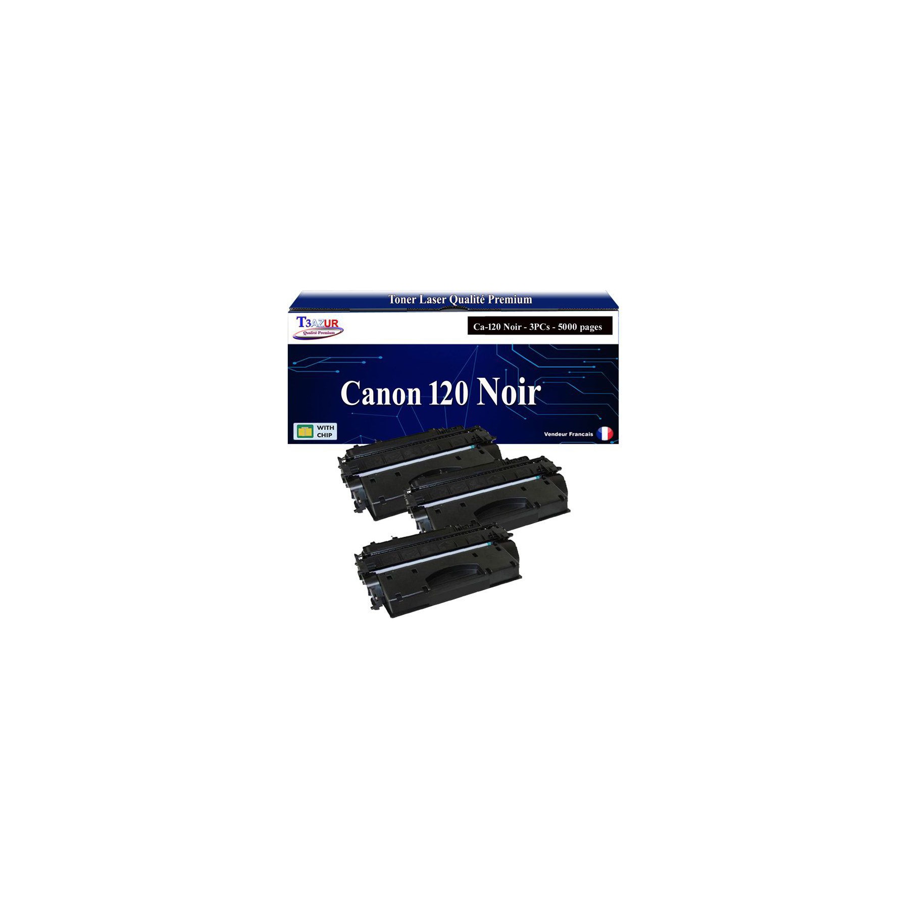 Toner T3AZUR pour Canon imageCLASS D1150, 120 x3