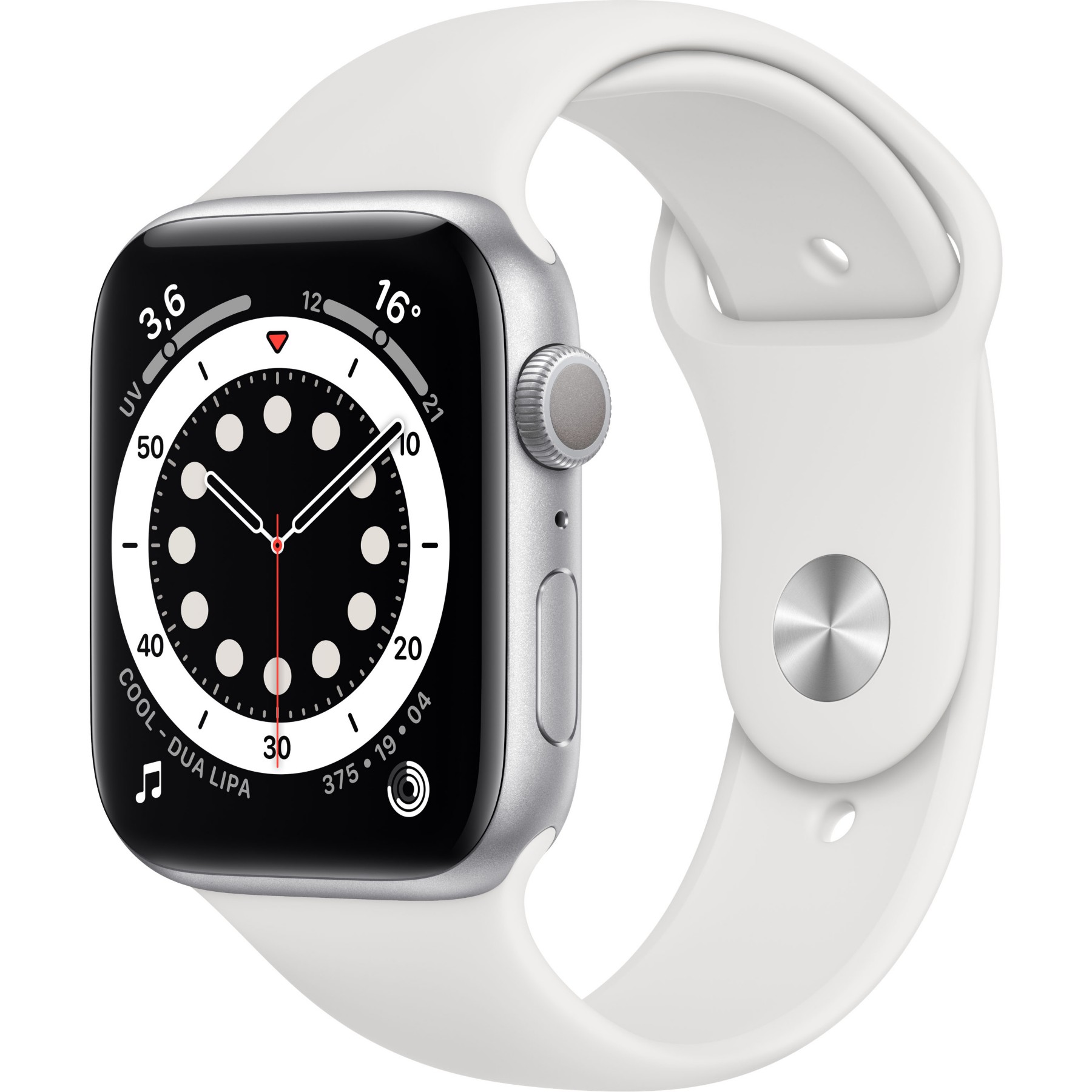 Montre connectée APPLE WATCH 44MM Alu Argent/Blanc Series 6 Reconditionné