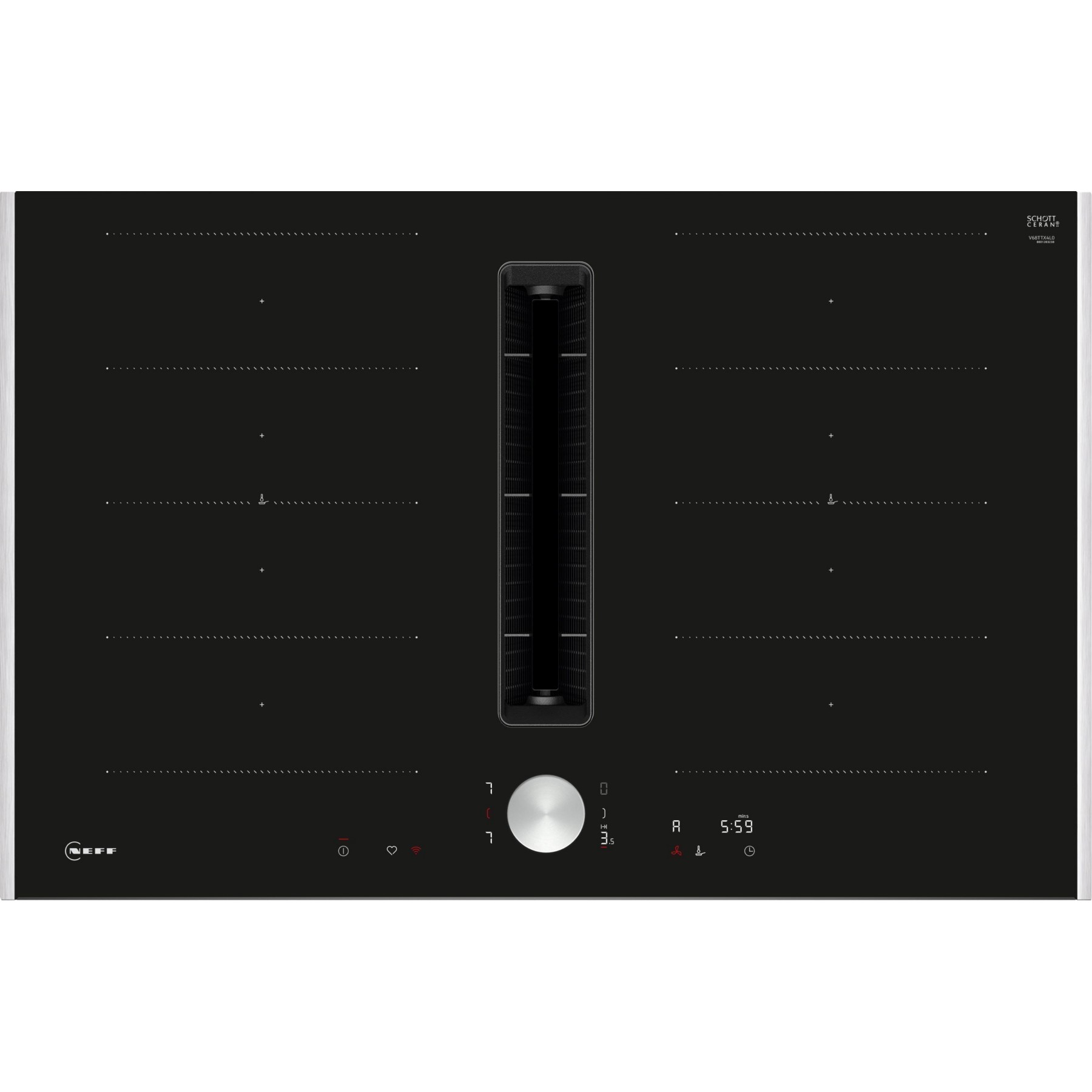 Plaque induction aspirante NEFF V68TTX4L0 N90 Sensor Air Pur