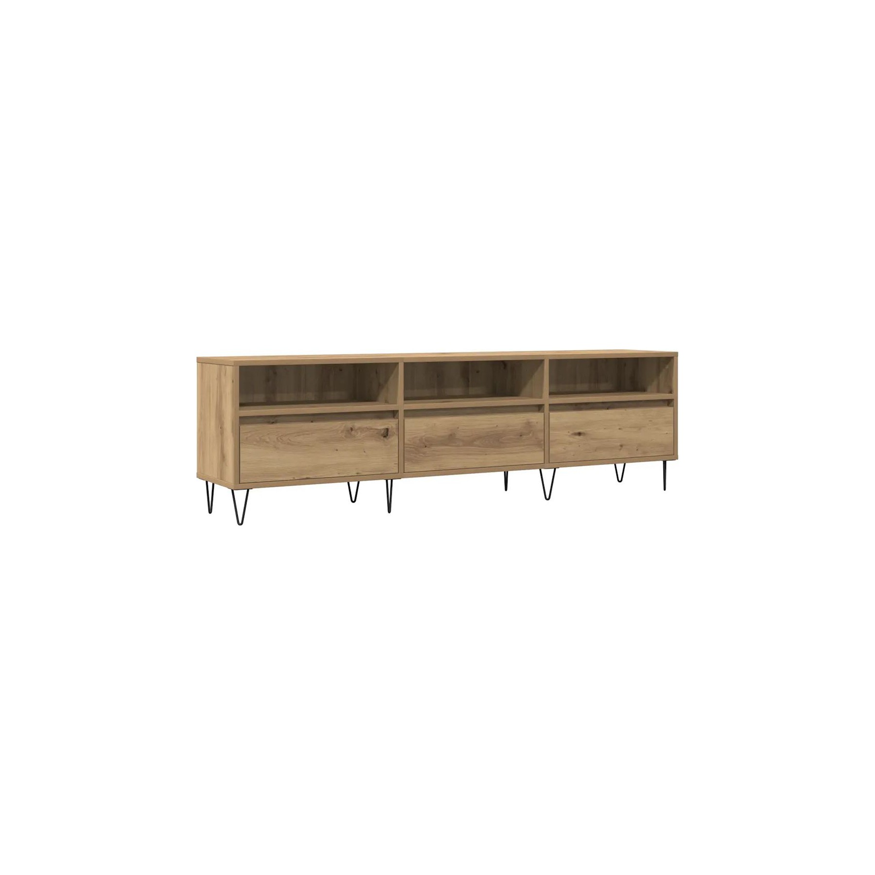 Meuble TV HELLOSHOP26 Meuble TV moderne grand espace rangement
