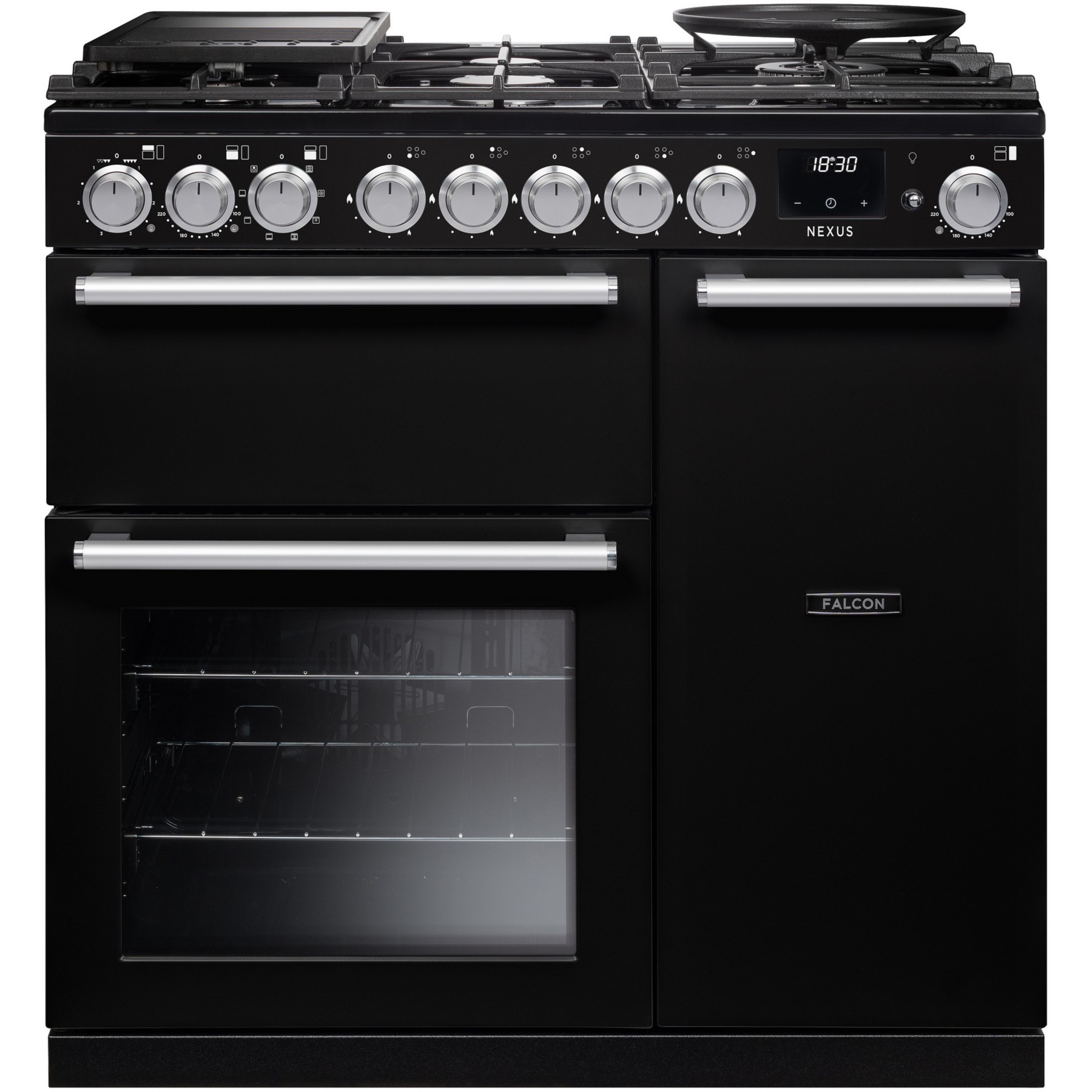 Piano de cuisson gaz FALCON NEXUS NGC TAB GAZ 90 CM NOIR CHROME