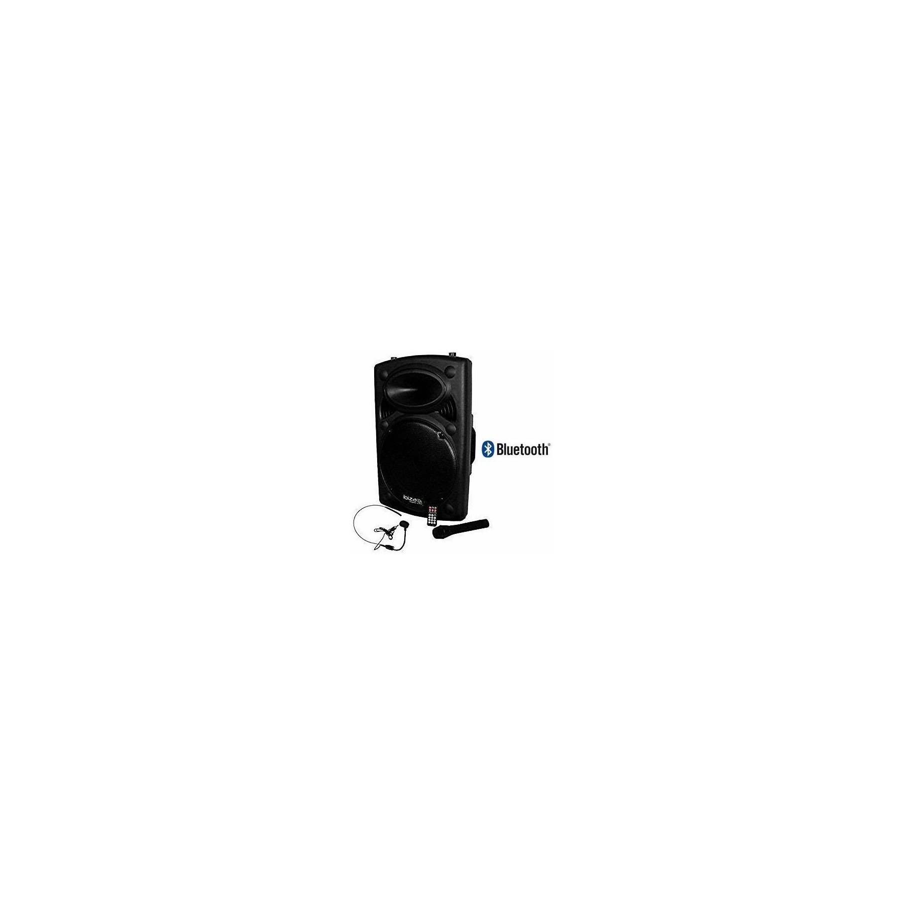 Enceinte sono IBIZA Public Adress mobile MP3 800W + 2 mic PO