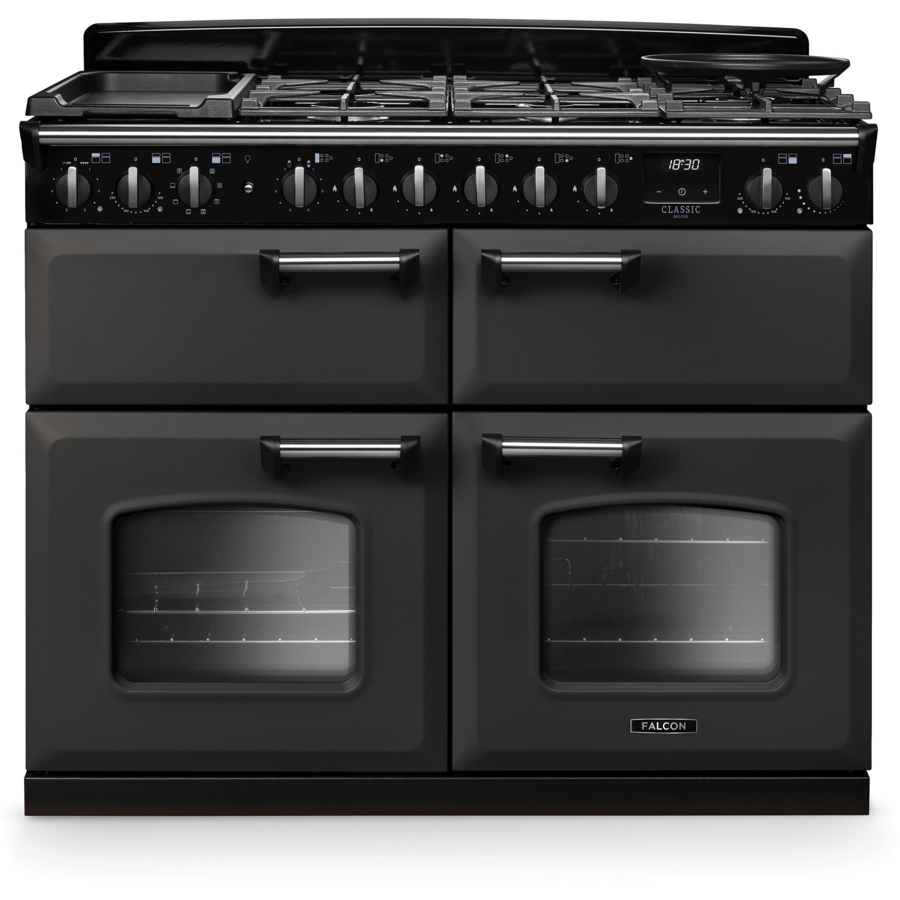 Piano de cuisson mixte FALCON NGC TAB MIX 110 CM ARDOISE CHROME