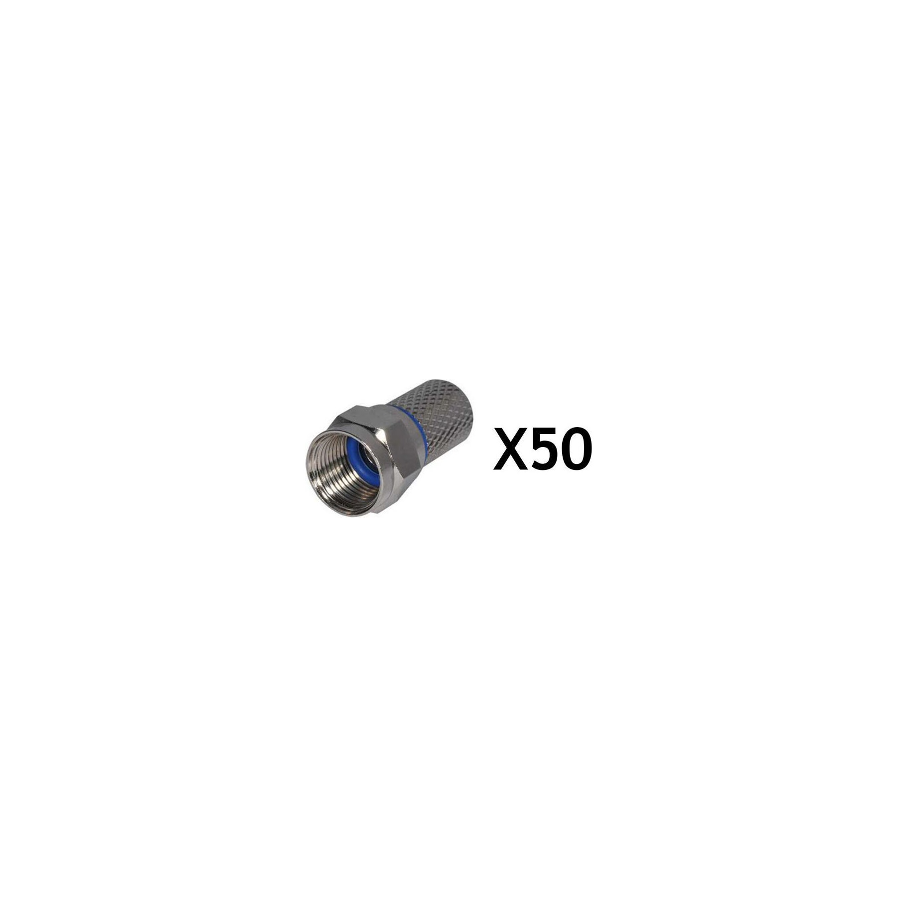 Fiche antenne TV SERVIMAT 50 Fiches F 7 Mm Haute Qualité à Visser