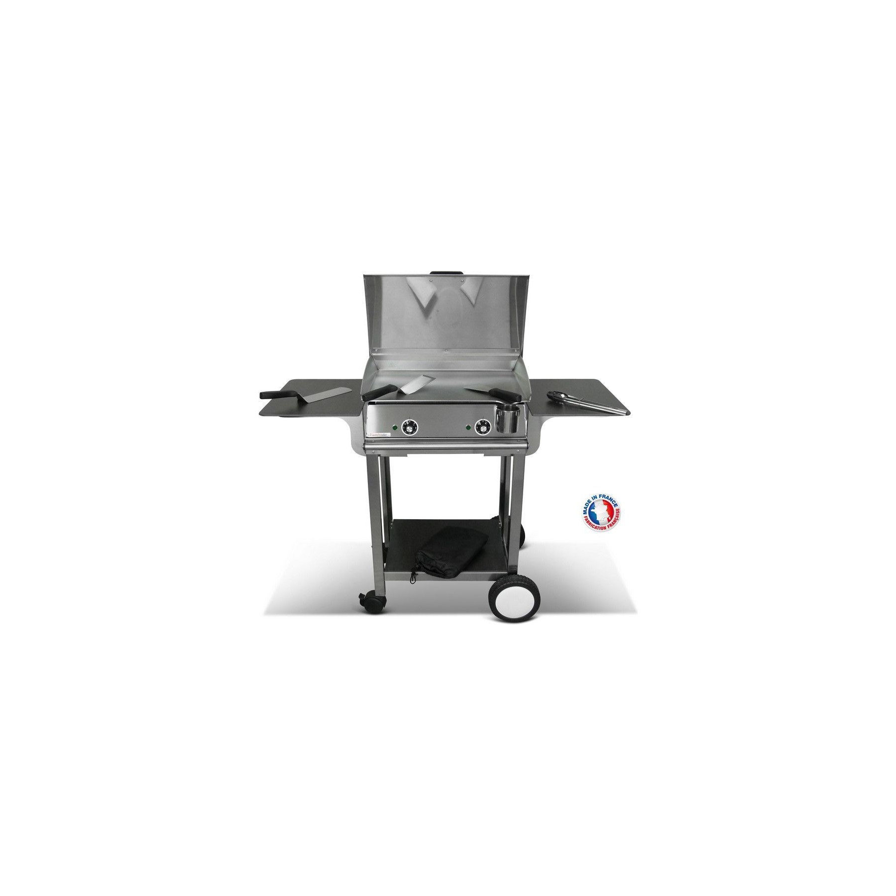 Plancha électrique PLANCHAELEC Pack LUX 600 INOX - CHARIOT RIVOLI
