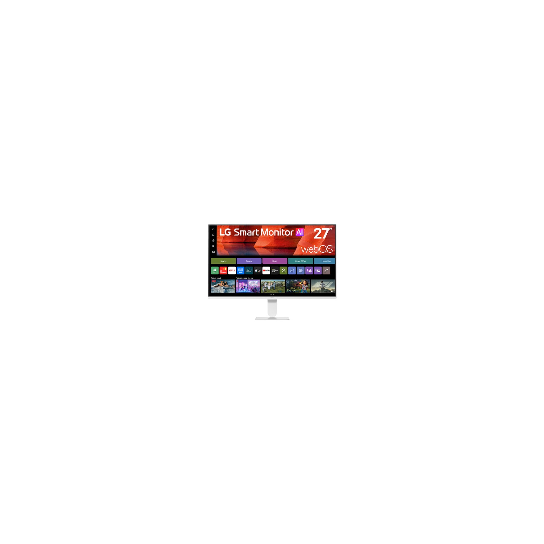 Ecran PC LG Smart Monitor 27U511SB-W.AEU 27" IPS Full HD 120 Hz HDR