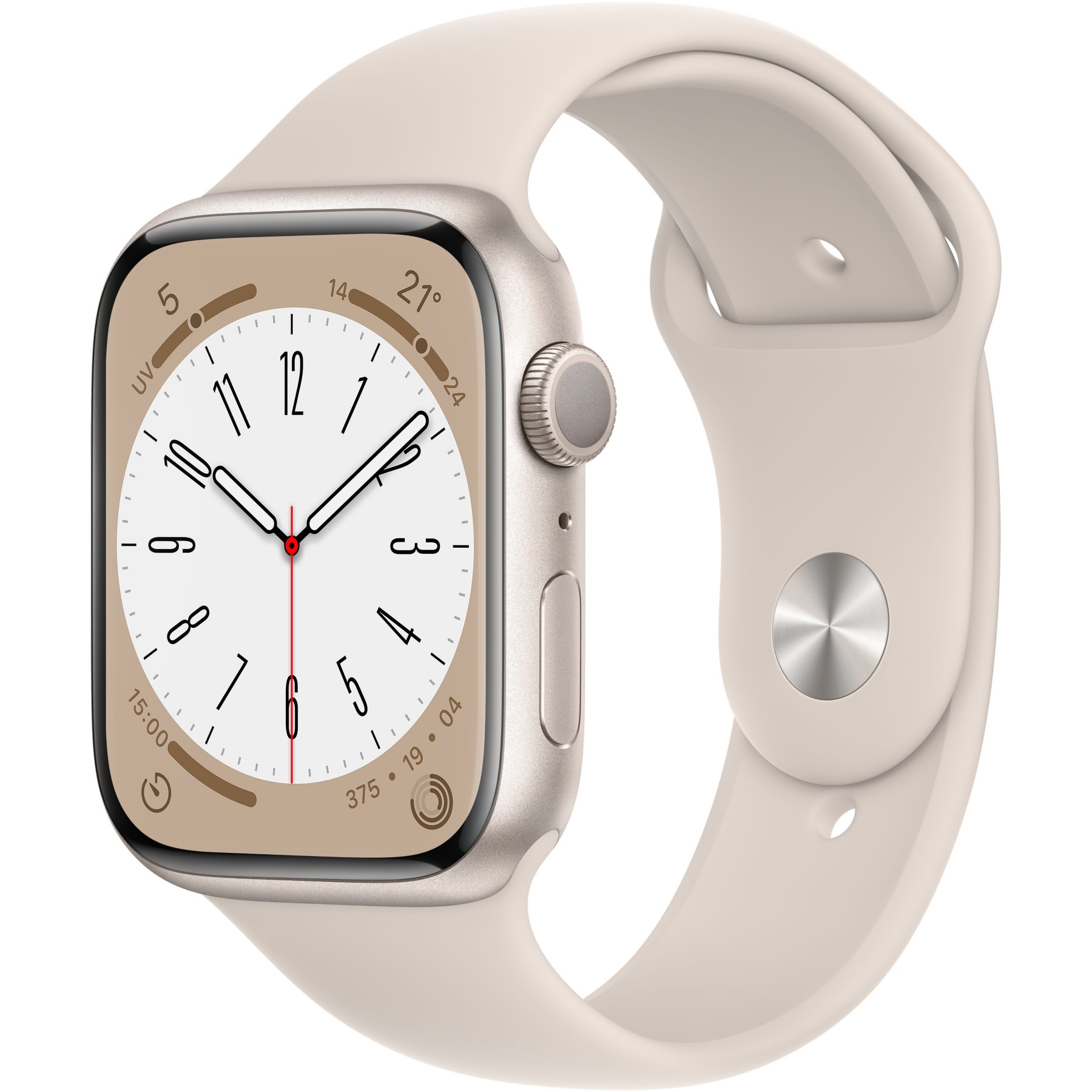 Montre connectée APPLE WATCH 45MM Alu/Lumière Stellaire Series 8 Reconditionné