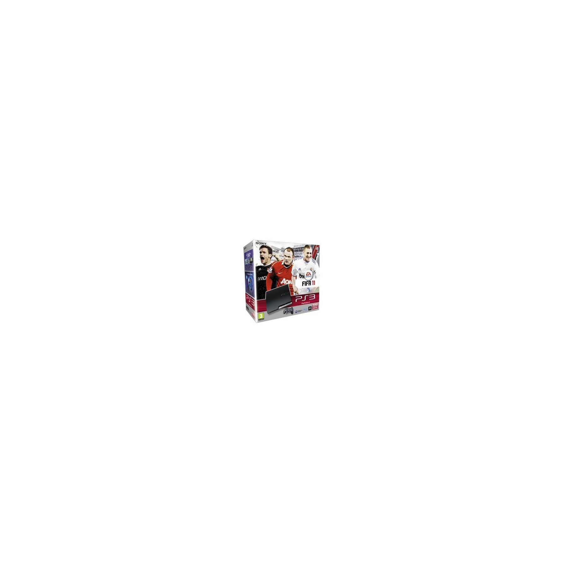 Console SONY Pack PS3 320Go Noire+Fifa 2011 Reconditionné
