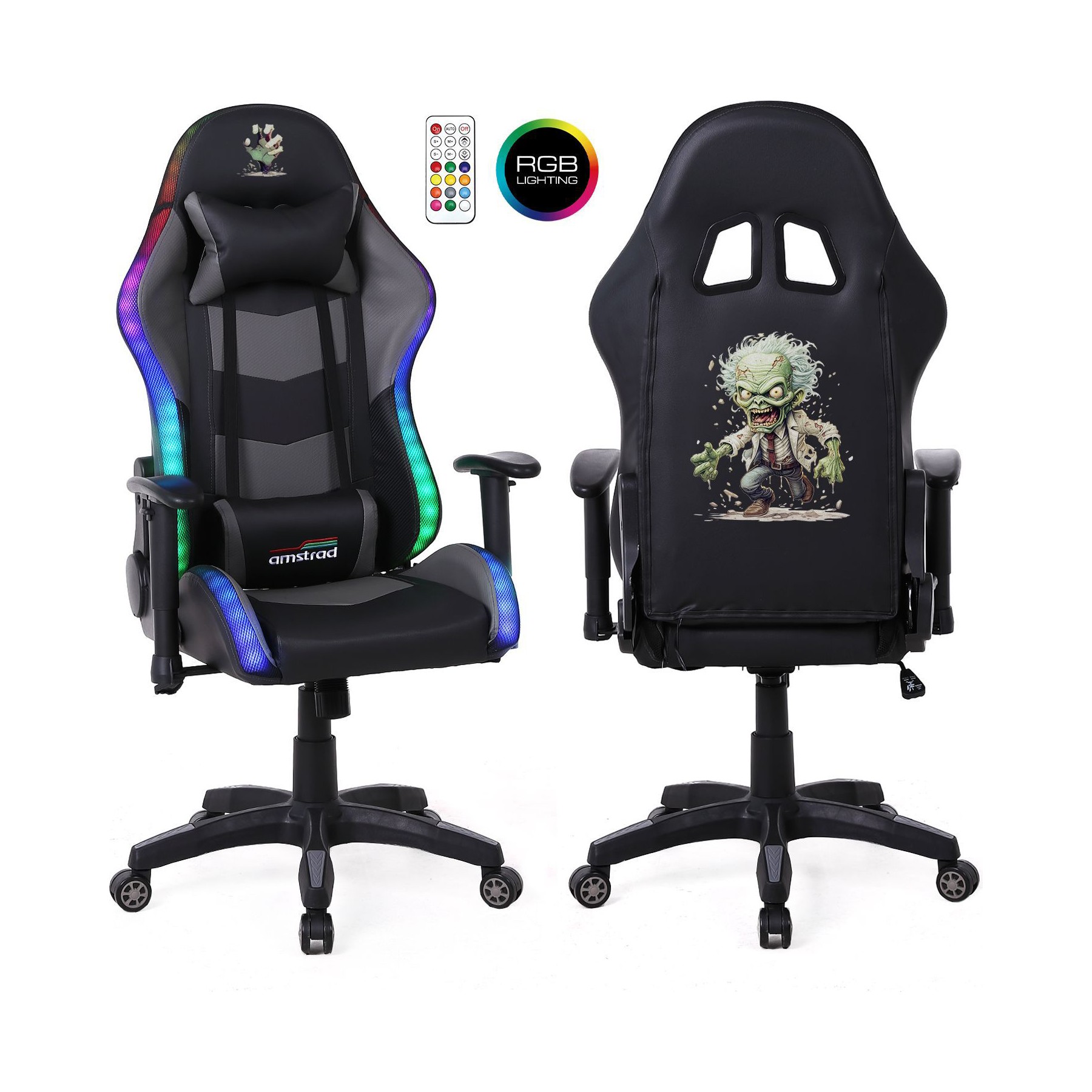 Chaise gaming AMSTRAD ELITE-LED-ZOMBIE