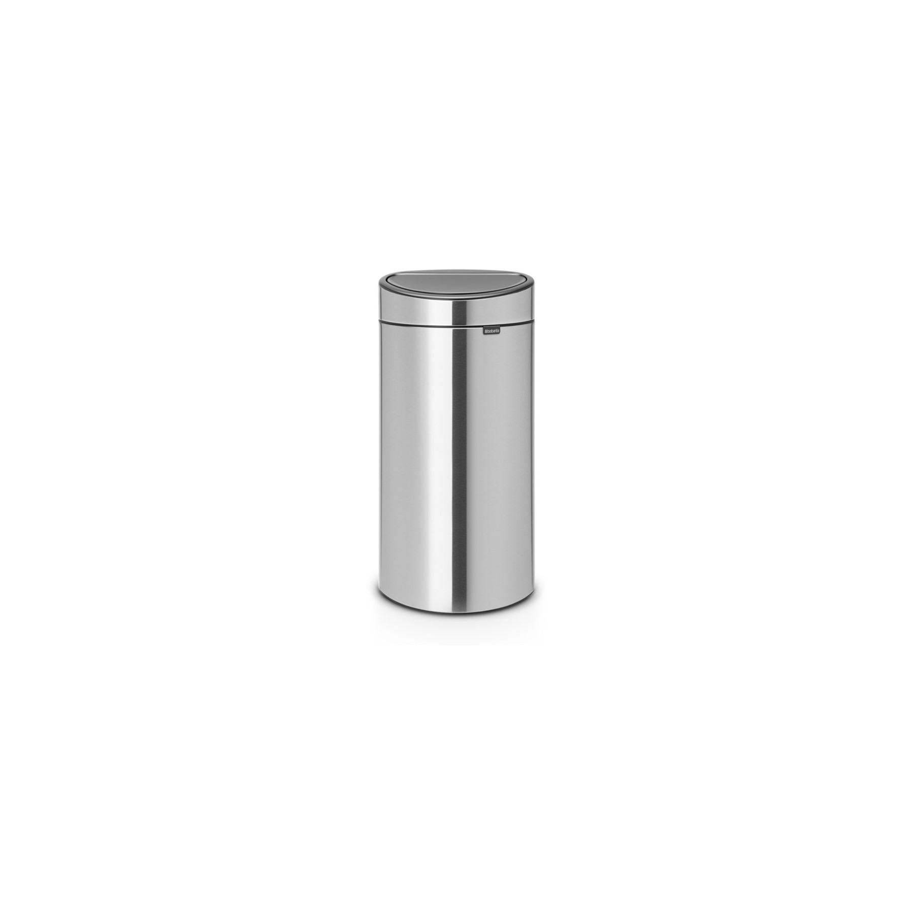 Poubelle de cuisine manuelle BRABANTIA Touch bin 40L Matt Steel