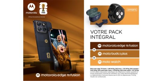 Smartphone MOTOROLA Pack Edge 70 Fusion256GoFifa+buds2+Watch