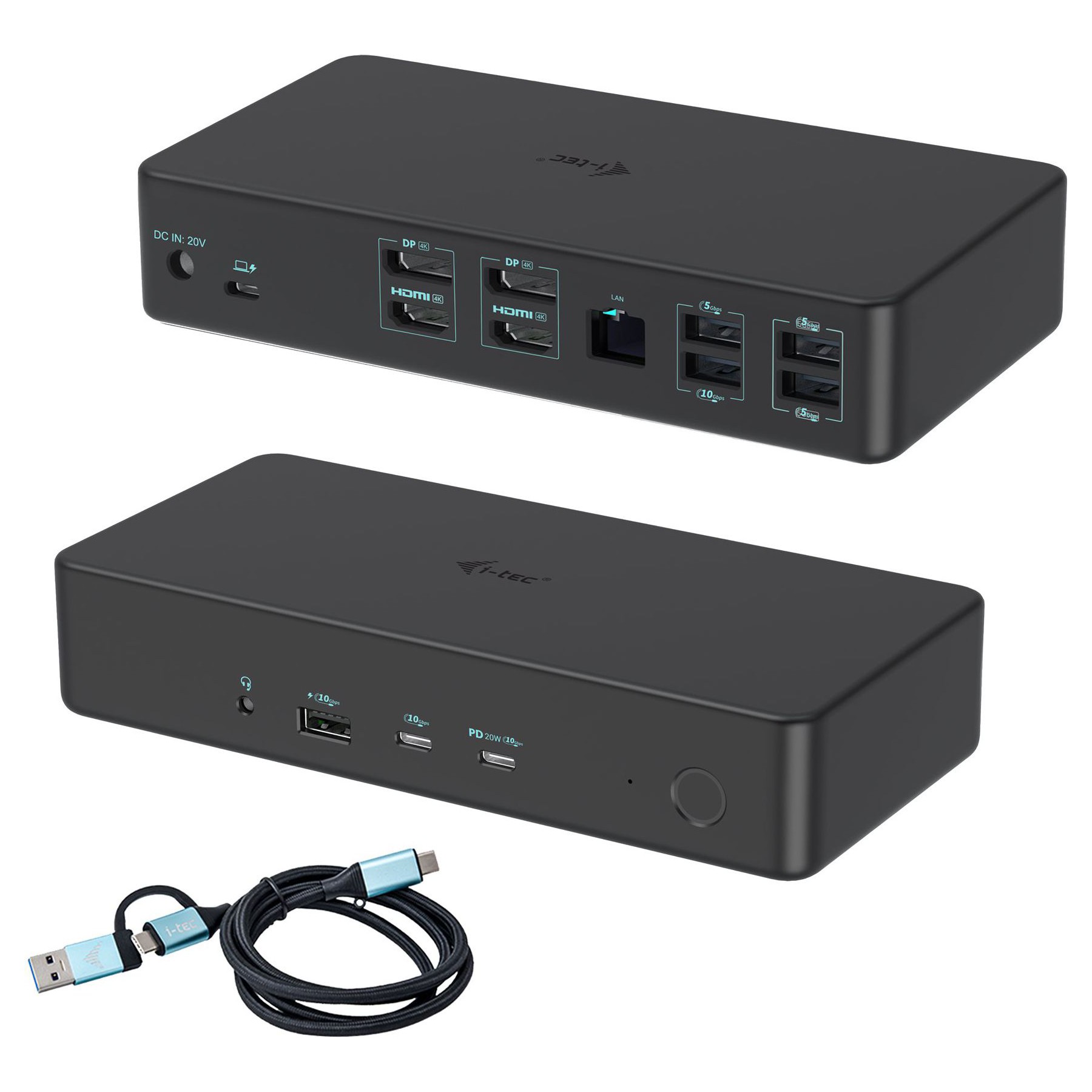 Hub USB C DEXLAN CADUAL4KDOCKPD2