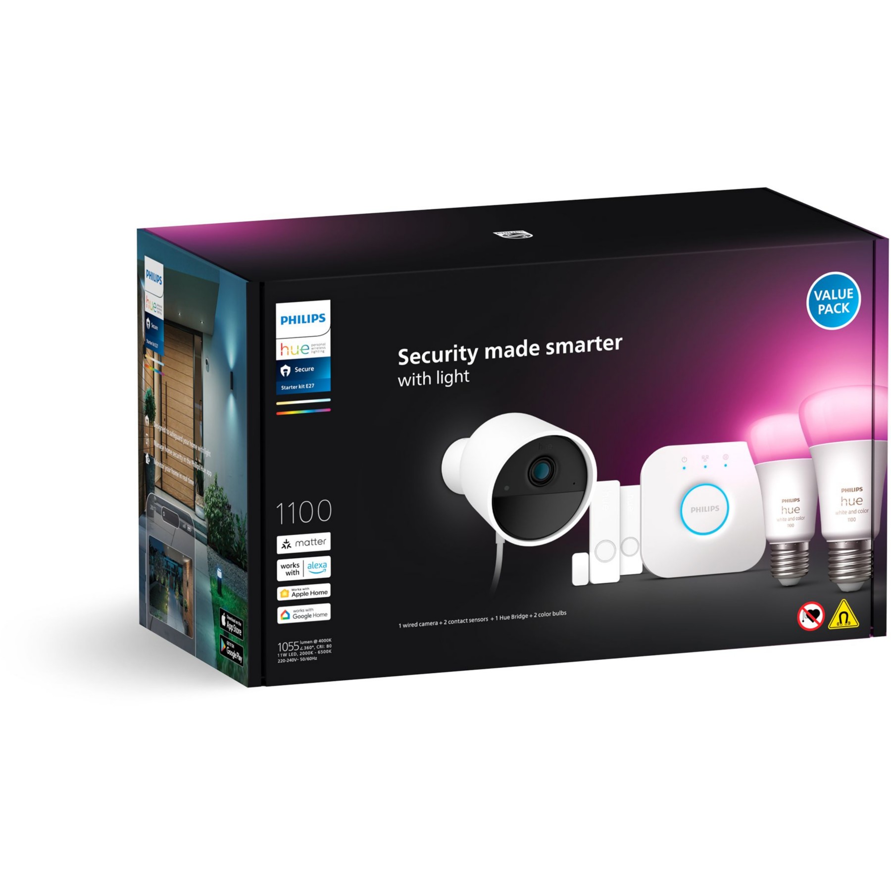 Alarme maison PHILIPS HUE Hue Secure 1080p White and Color E27