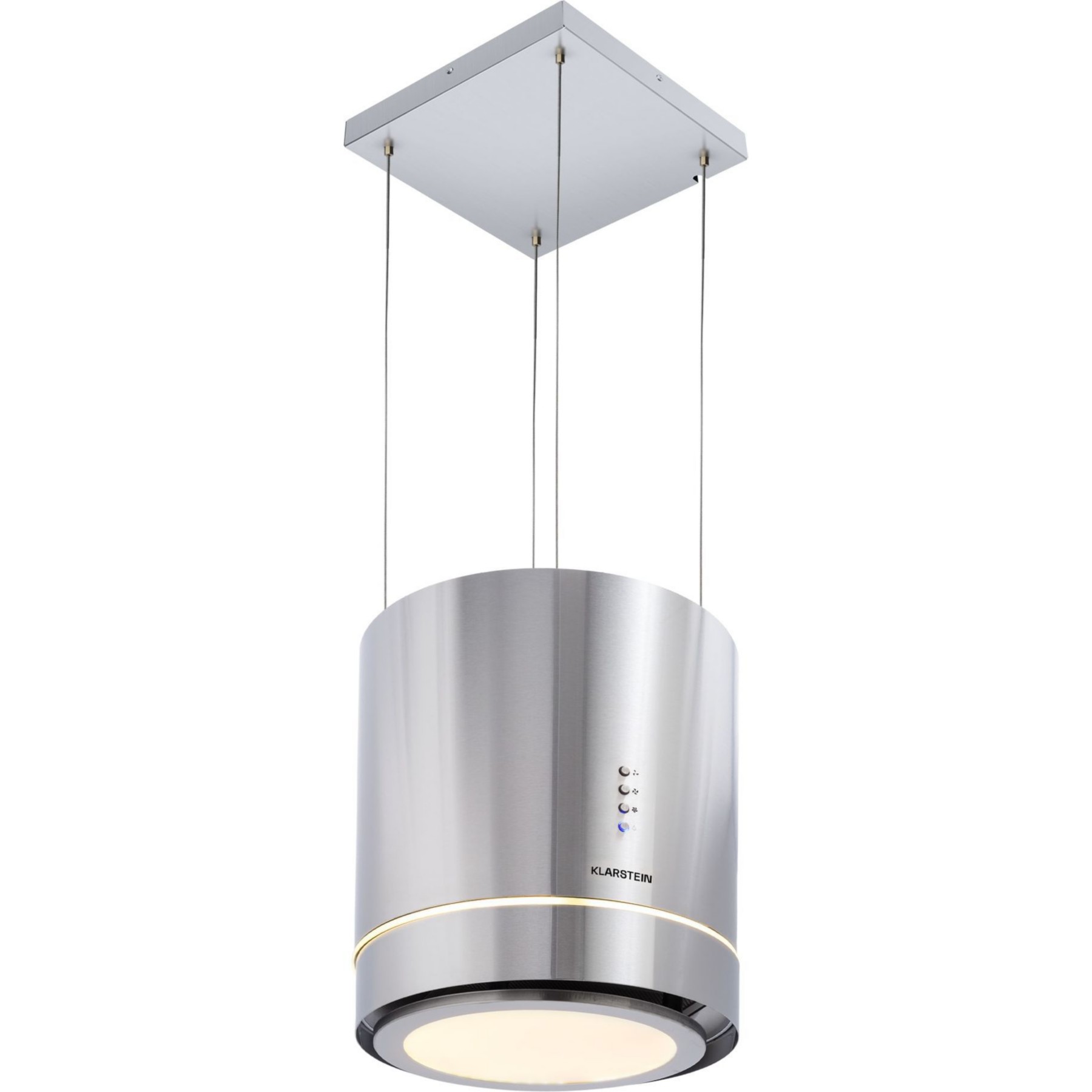 Hotte décorative îlot KLARSTEIN Tron Ambience îlot Ø38cm 540m³/h inox