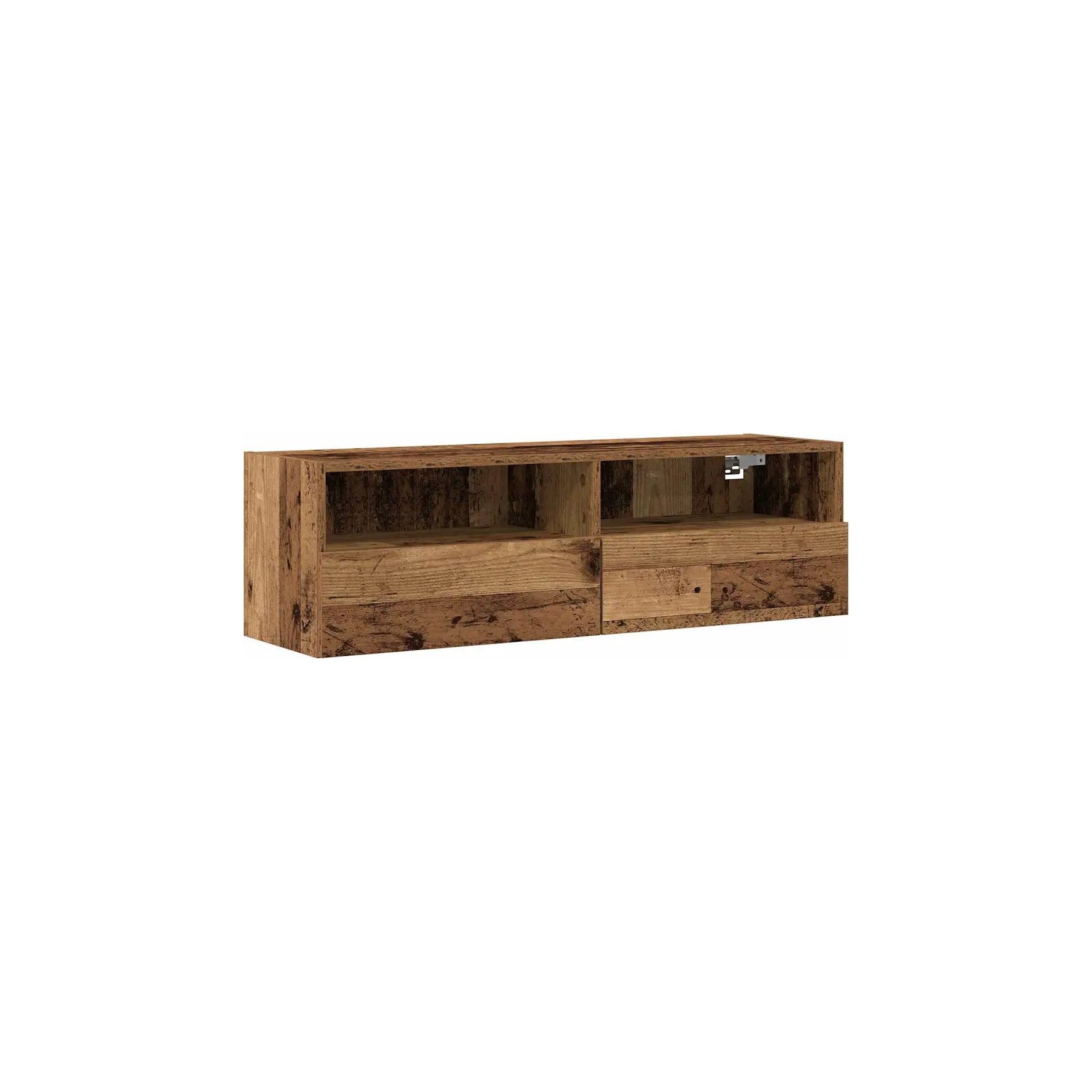 Meuble TV HELLOSHOP26 Meuble TV mural suspendu rangement moder