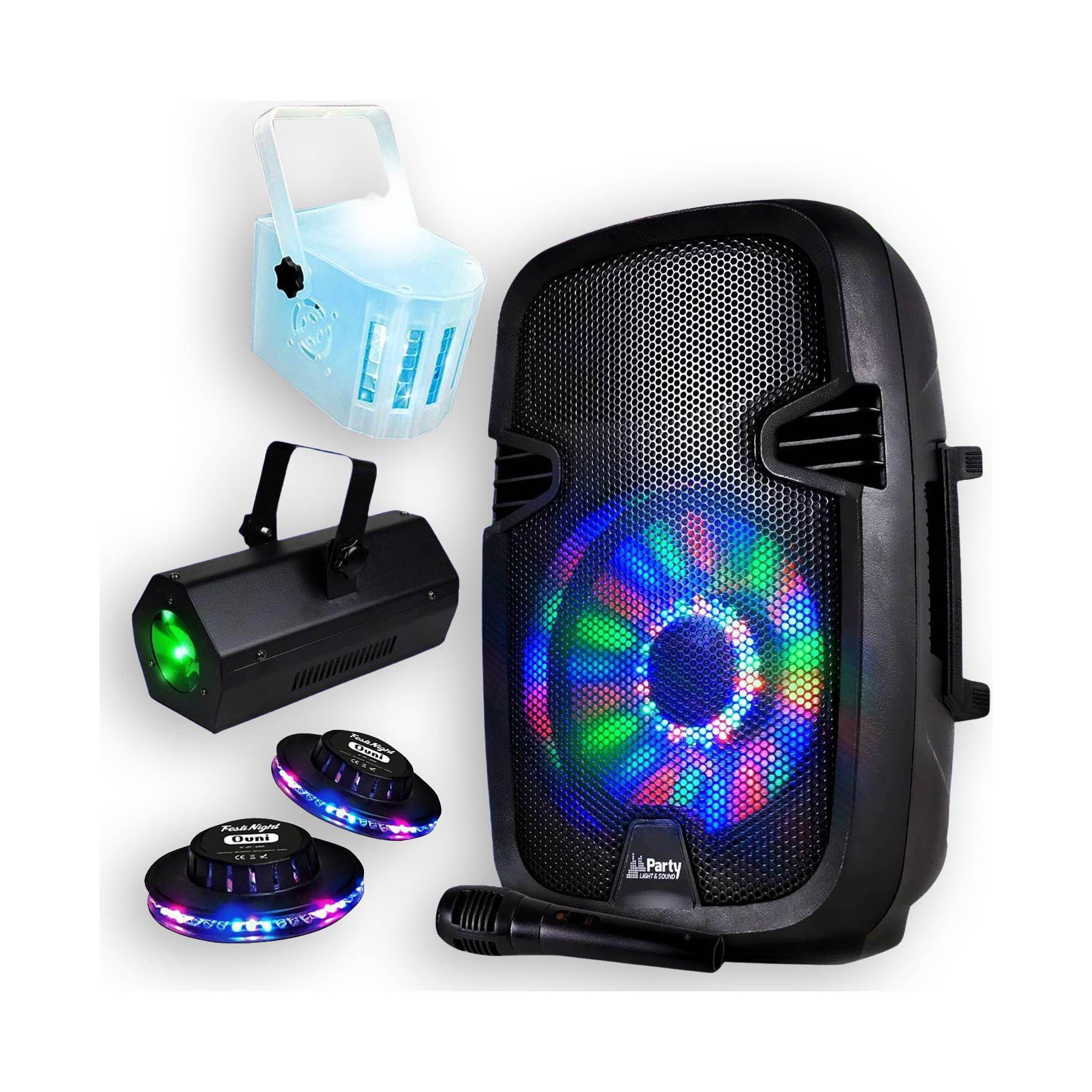 Jeu de lumières LYTOR PACK SONO Karaoké PARTY8 300W + JEUX DE