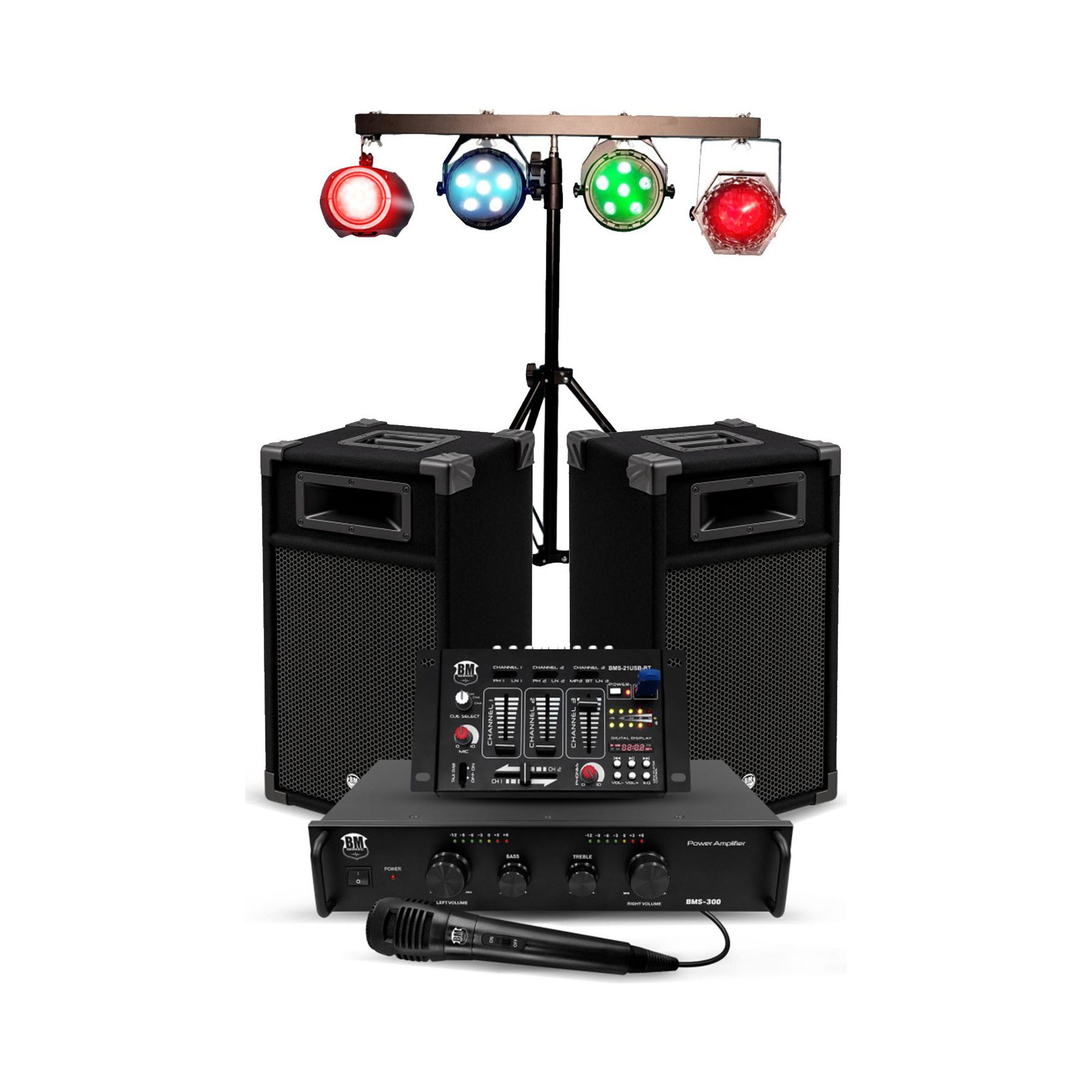 Pack sono BM SONIC Kit Sono 300W Bm Sonic BMS-DJ300-USB-BT