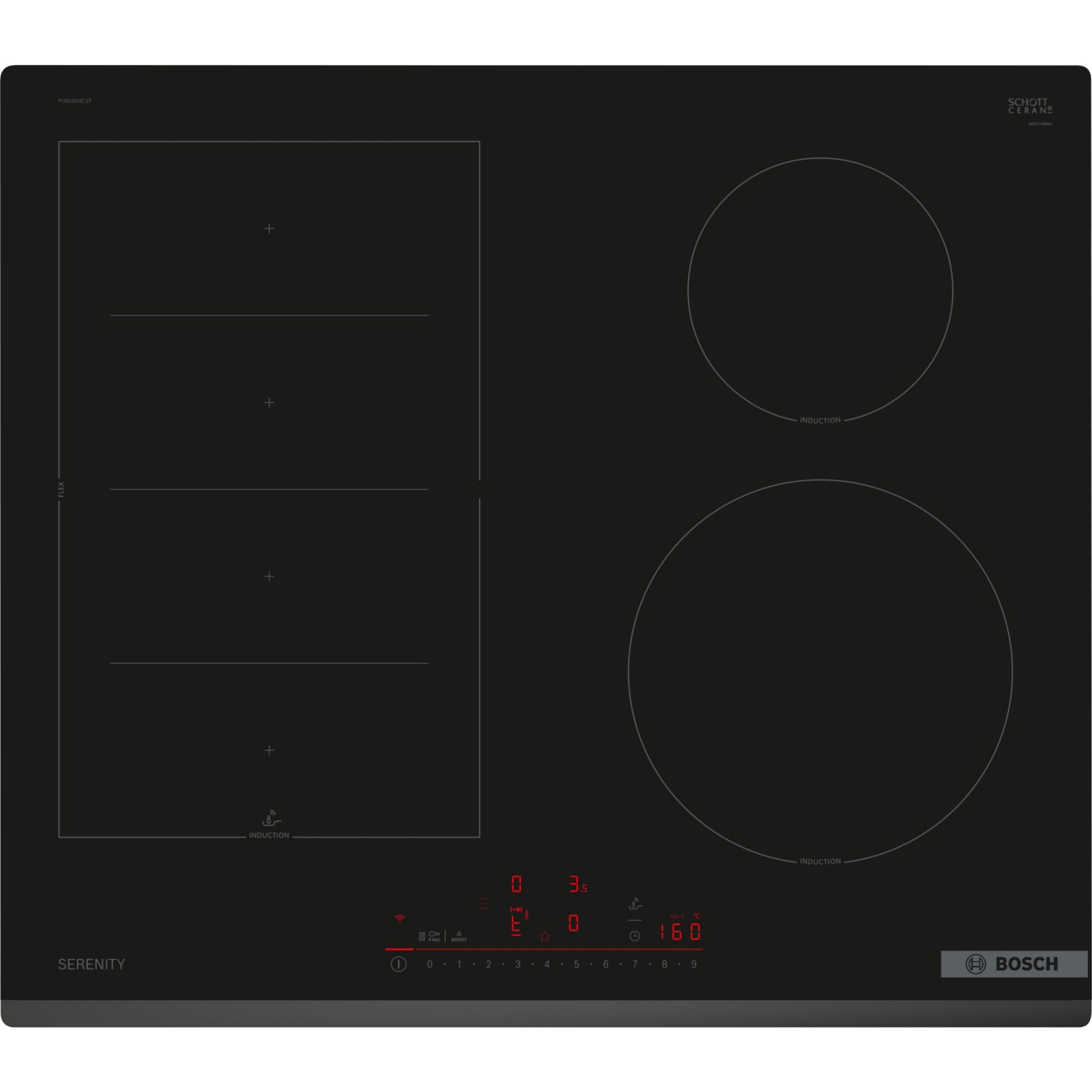 Plaque induction BOSCH PIX63SHC1F Serenity FlexInduction