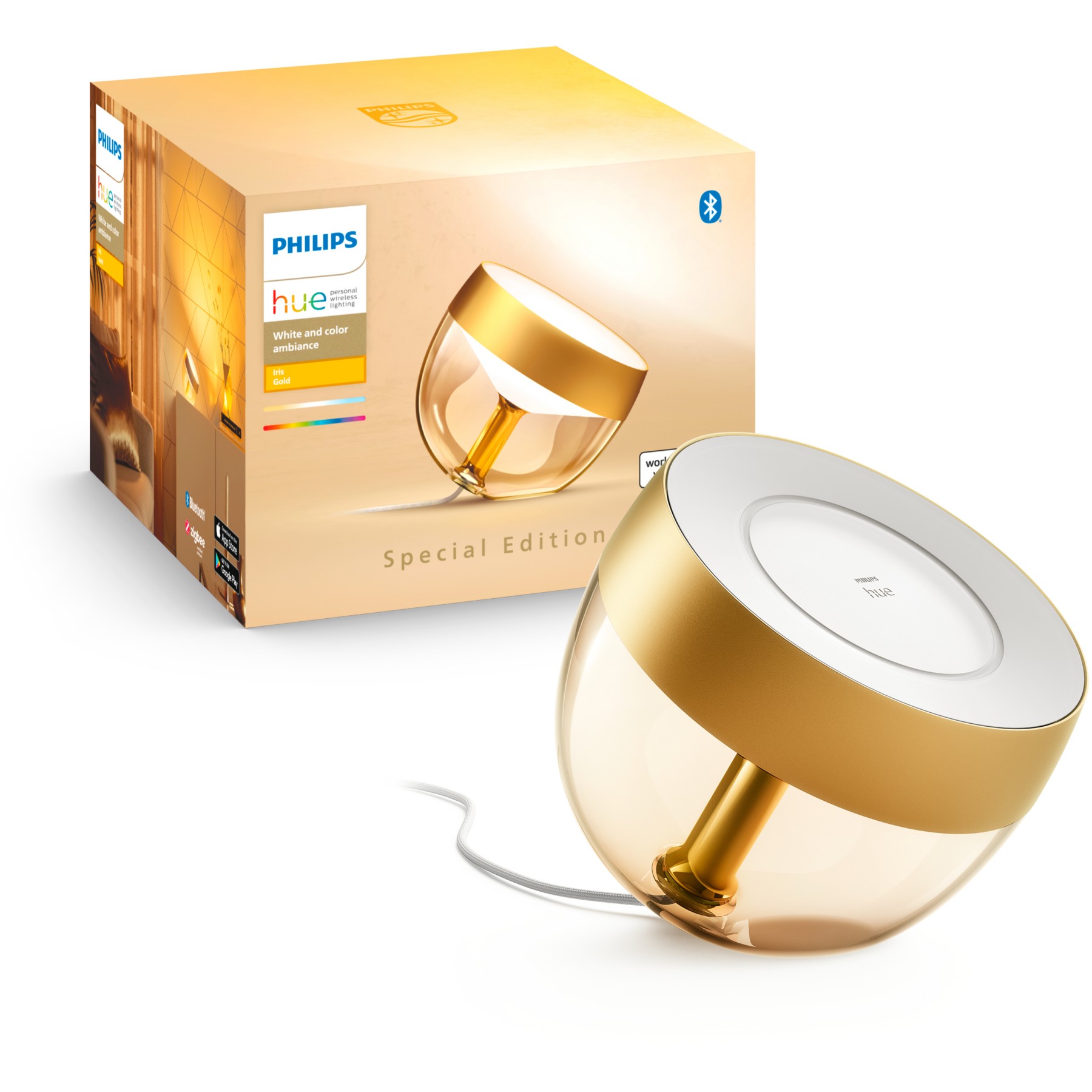 Lampe connectée PHILIPS HUE W&C Iris gold Ed. spéciale