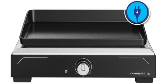 Plancha électrique CAMPINGAZ 1 XD noir inox à poser, 45x30 cm + housse