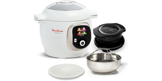 Cookeo MOULINEX CE85XAF0 blanc 6 L, 9 modes de cuisson + Extra Crisp