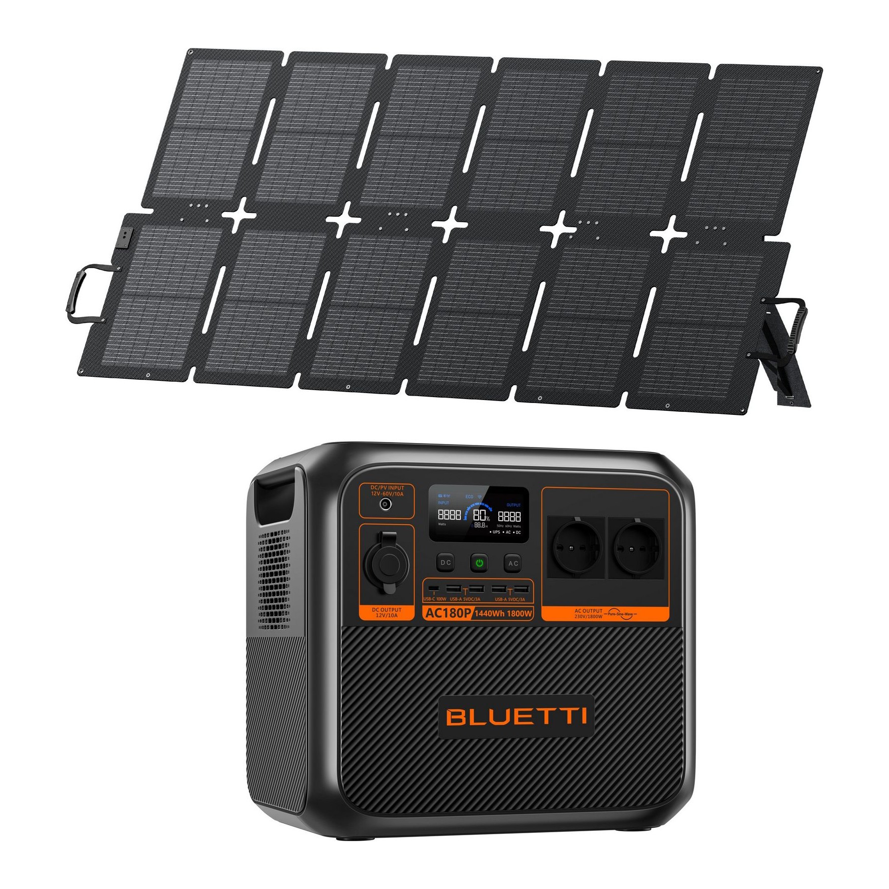Batterie nomade BLUETTI KIT AC180P+SORA 220
