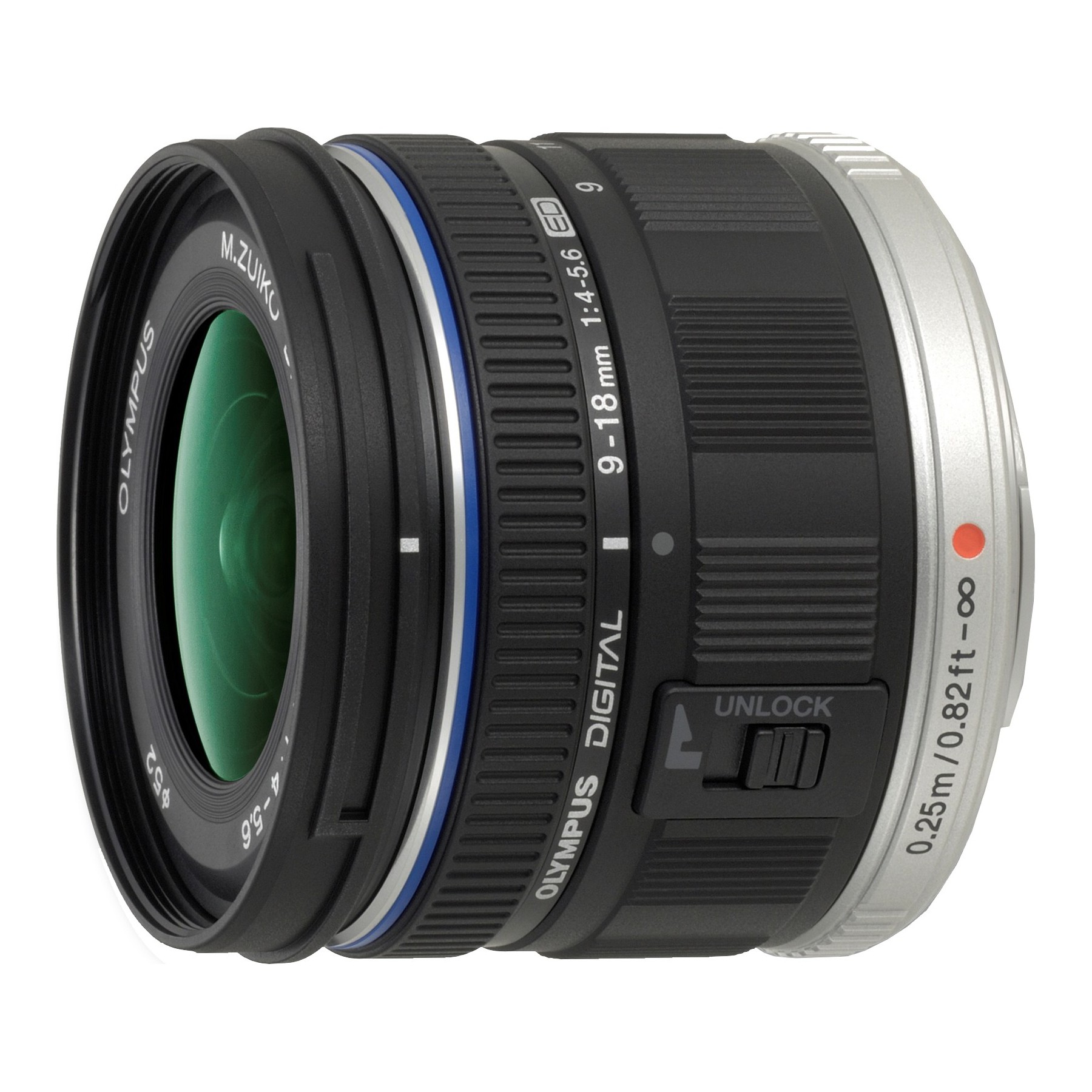 Objectif pour Hybride OLYMPUS 9-18mm f/4.0-5.6 noir M.Zuiko