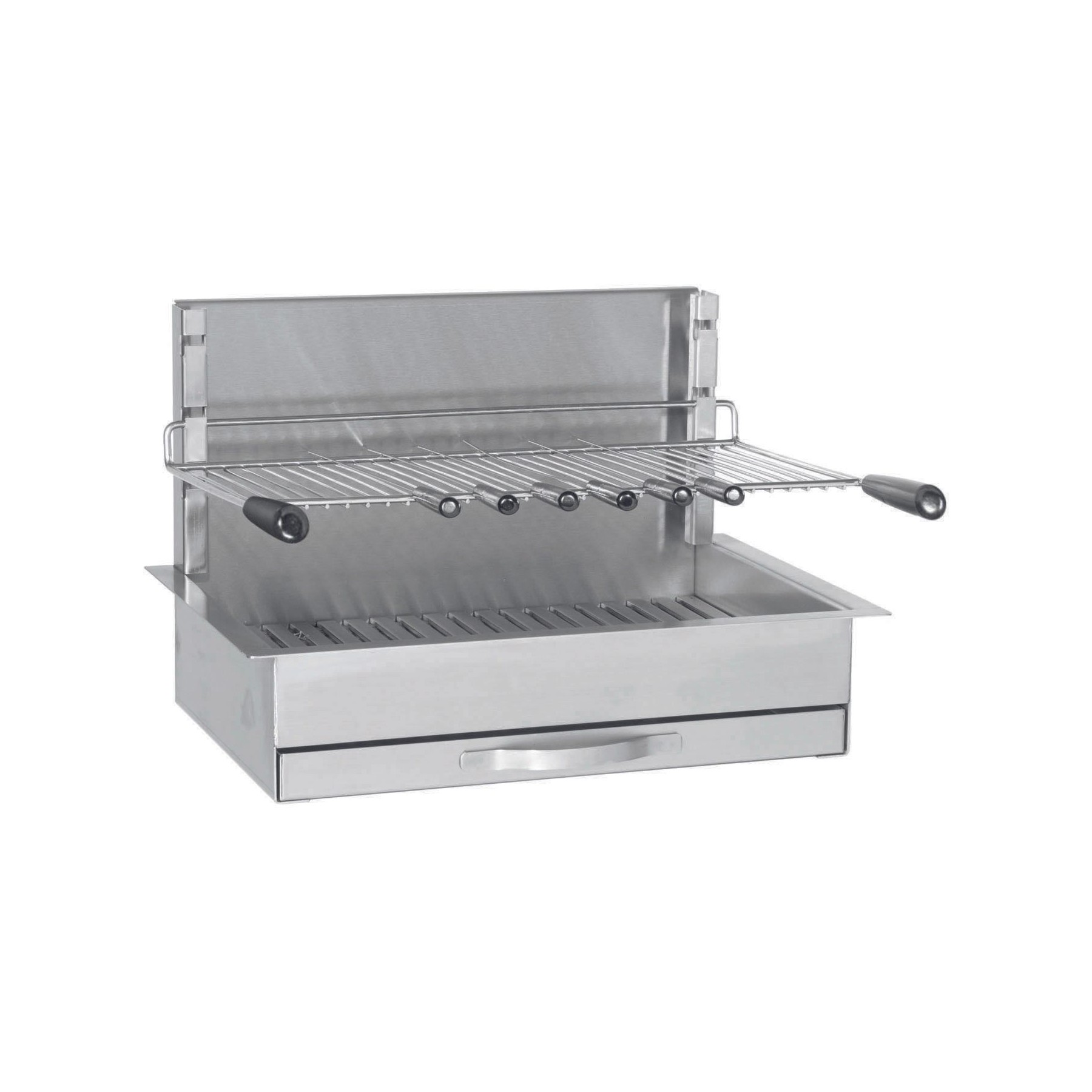 Barbecue charbon FORGE ADOUR 961.66 inox encastrable 57 cm