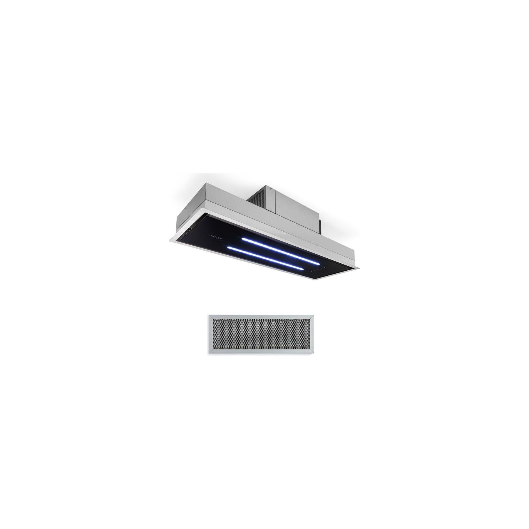Hotte encastrable KLARSTEIN High Line plafond 90cm 410m3/h noir