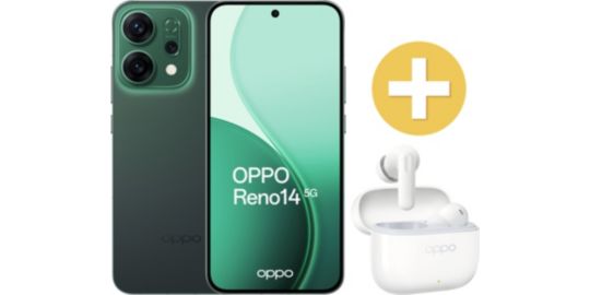 Smartphone OPPO Pack Reno 14 512Go Vert 5G + EncoBuds3 Pro