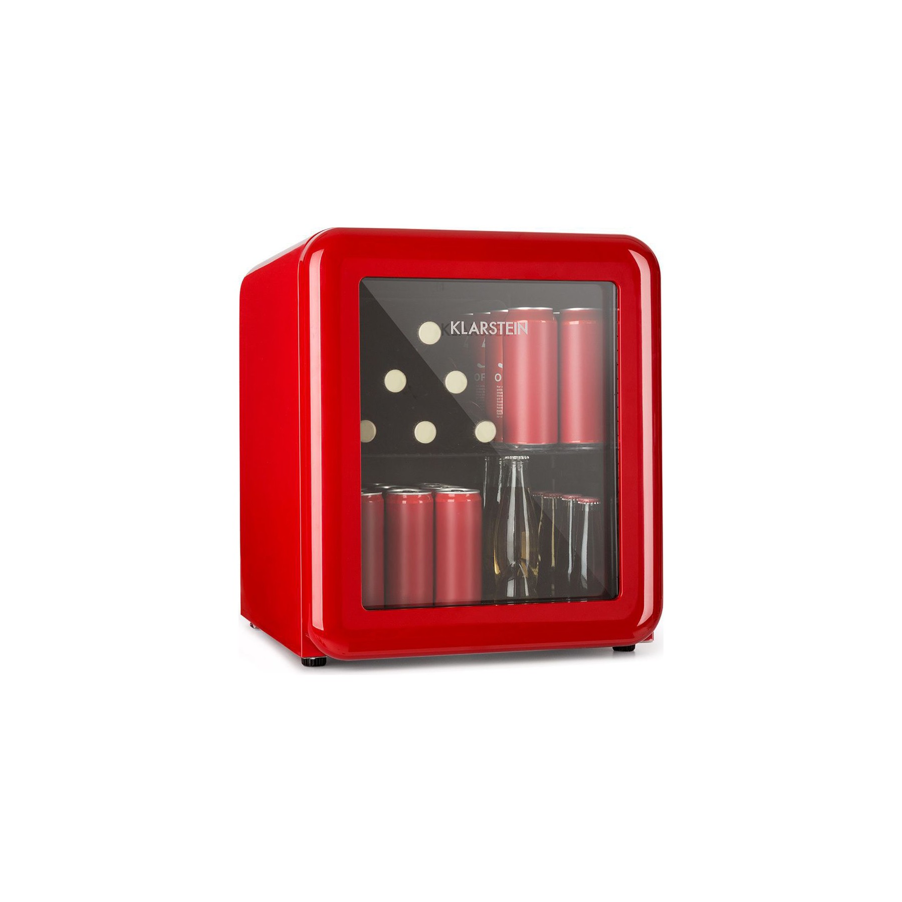 Mini réfrigérateur KLARSTEIN PopLife 48L 0-10°C design rétro rouge