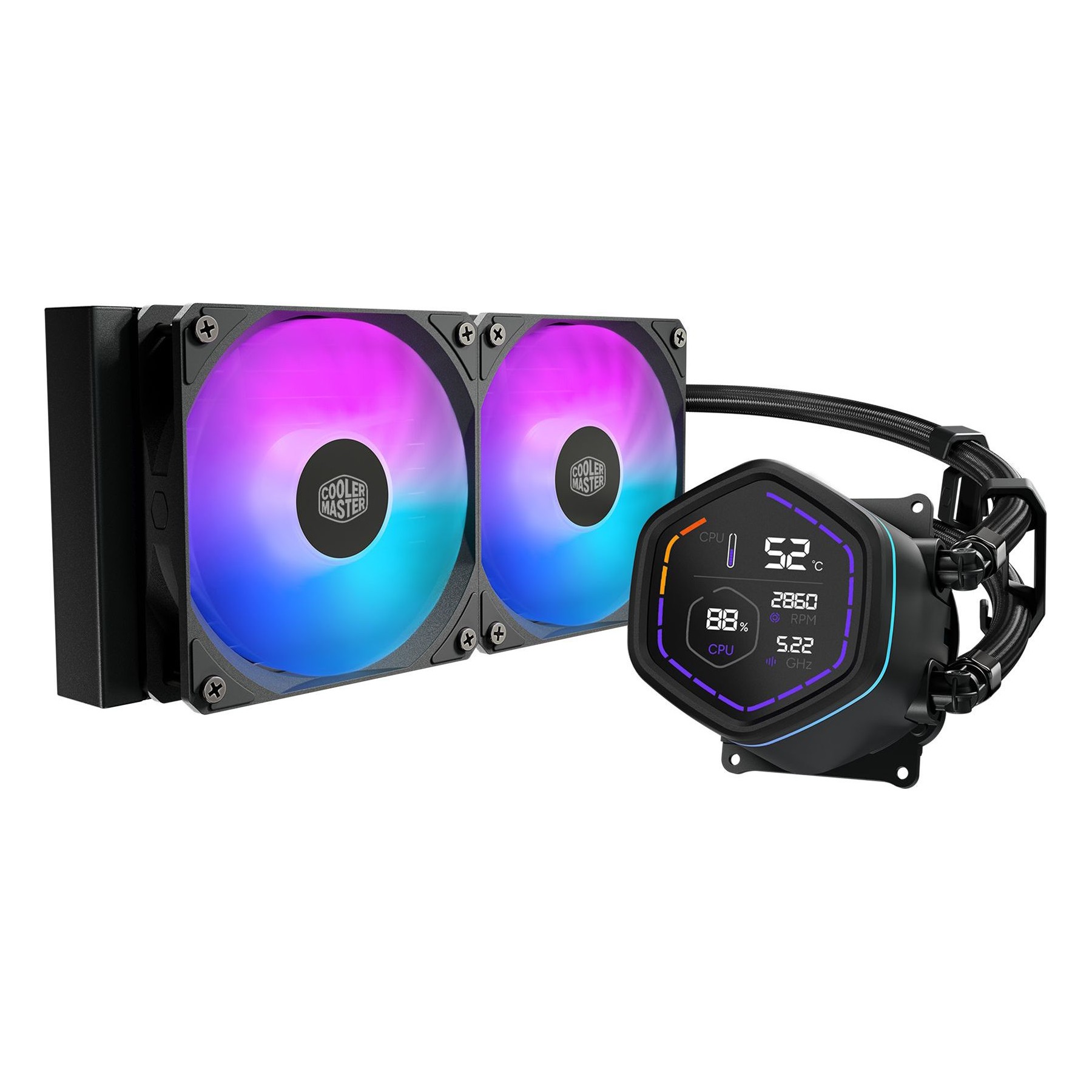 Kit de refroidissement COOLER MASTER MasterLiquid Core Nex Digital - 240 mm