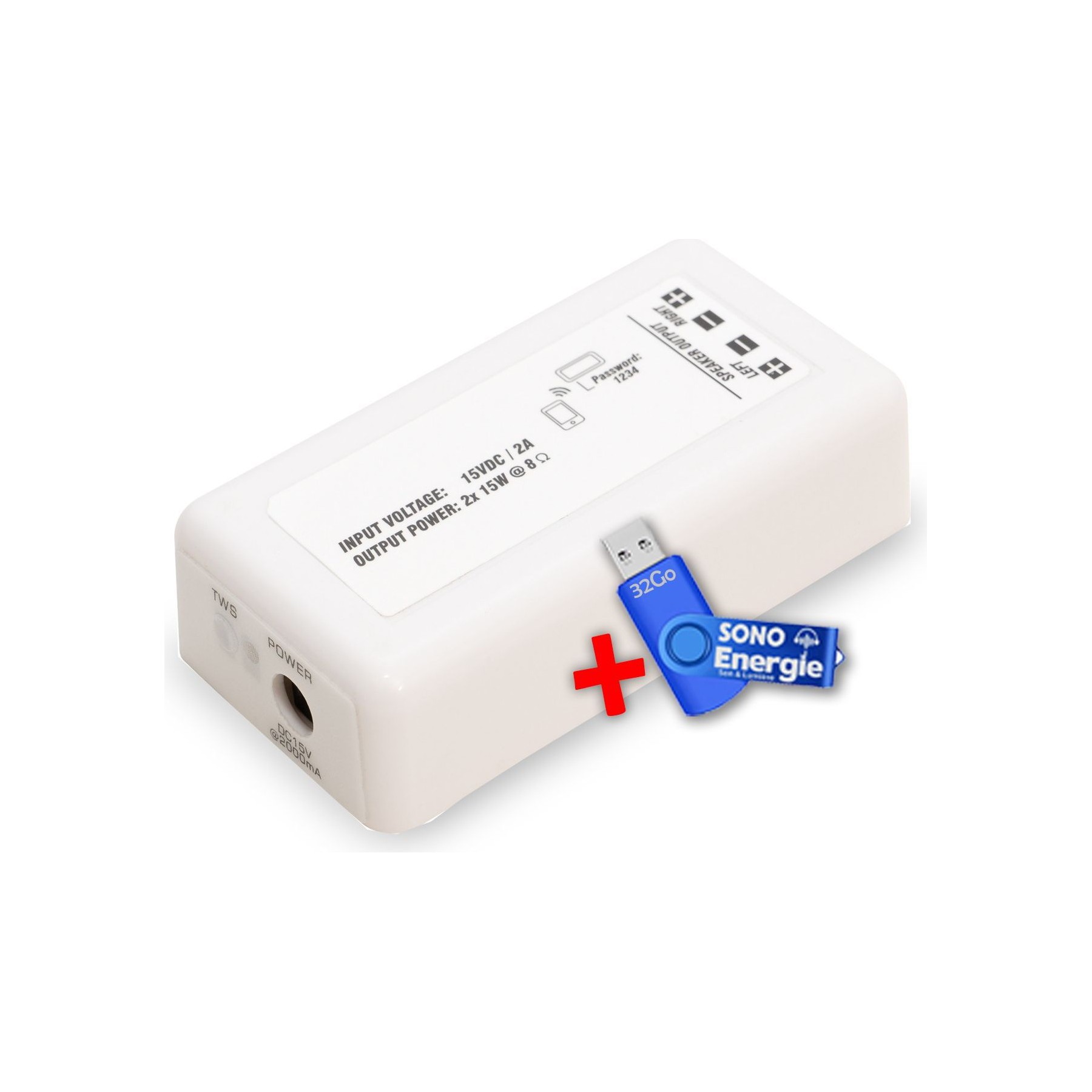 Pack sono E-AUDIO ampli encastrable stéréo Bluetooth+ clé