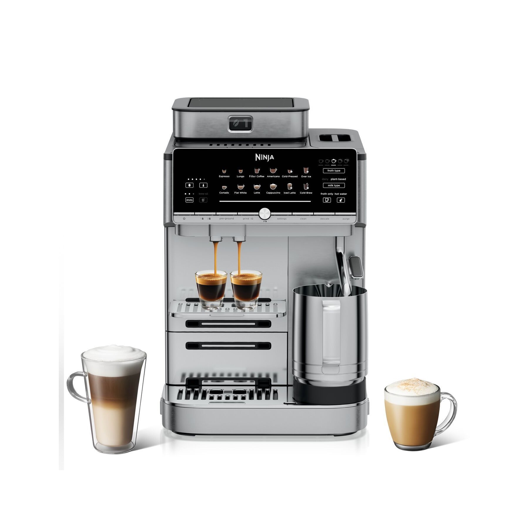 Expresso Broyeur NINJA Machine à café automatique AutoBarista Pro AE1052EU - Technologie GrindIQ